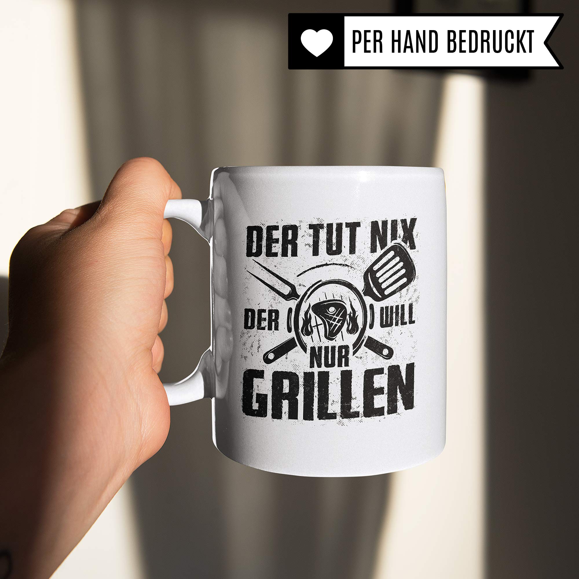 Pagma Druck Grillen Geschenkidee Tasse, Grillen Geschenke für Männer Becher mit Spruch, Grillparty Kaffeetasse Grill für Grillmeister