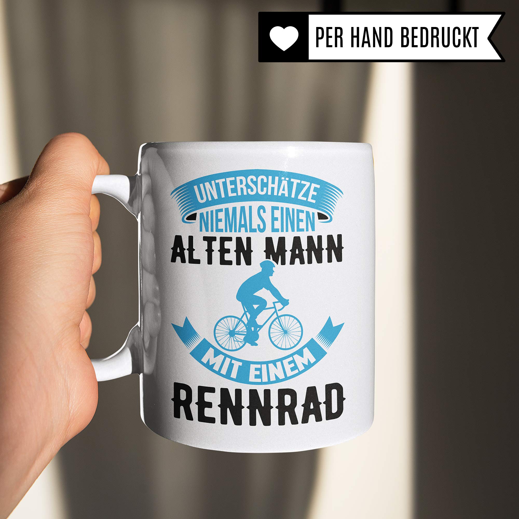 Pagma Druck Rennrad Tasse, Geschenk Rennradfahrer, Becher Fahrradmotiv Fahrrad, Rennrad Geschenkideen lustig Radfahren Radfahrer Rennradfahrer Kaffeetasse