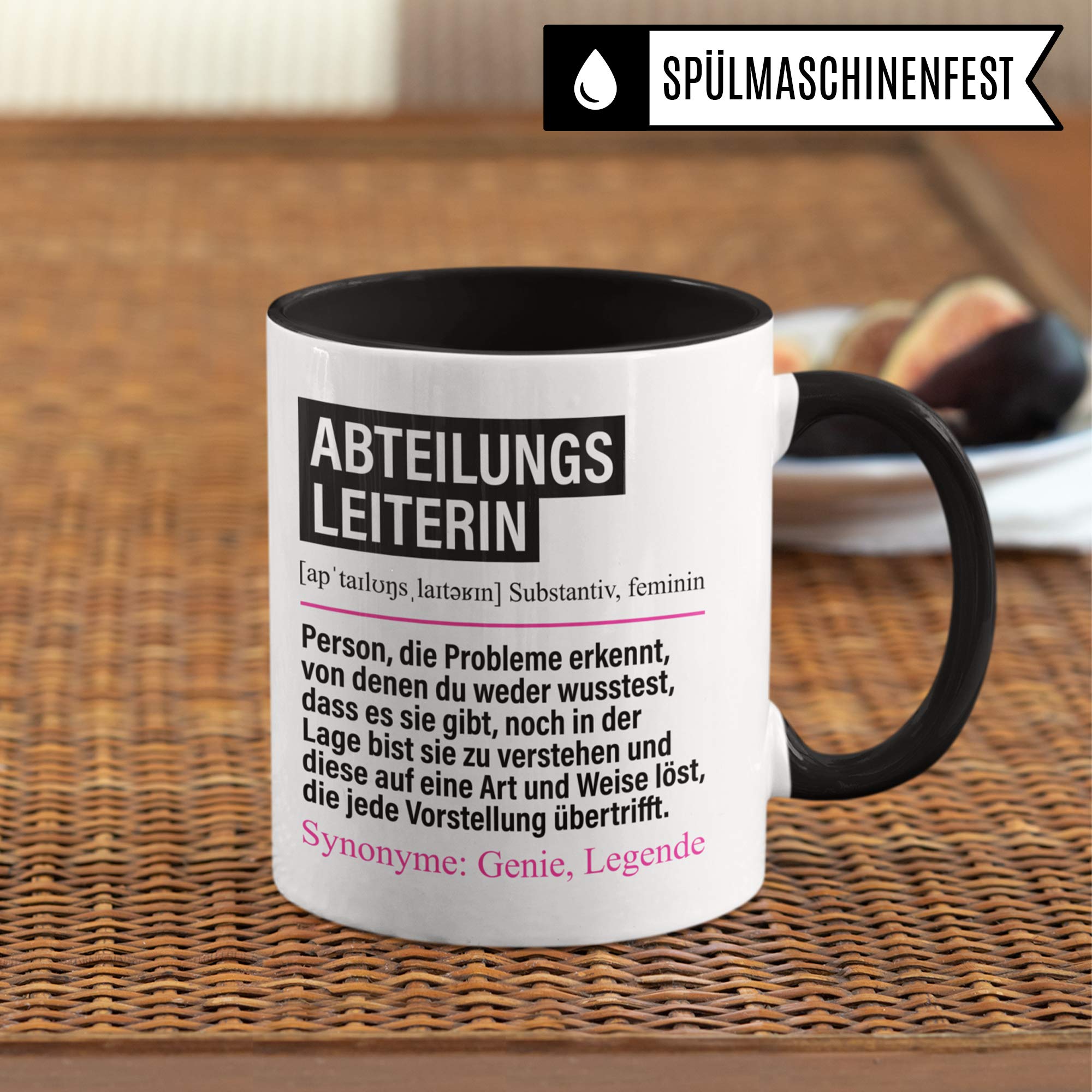 Pagma Druck Tasse Abteilungsleiterin lustig, Abteilungsleiterin Geschenk, Spruch Führungskraft Geschenkidee, Kaffeetasse Firma Abteilungsleitung Kaffeebecher Teetasse Abteilung Frauen Becher