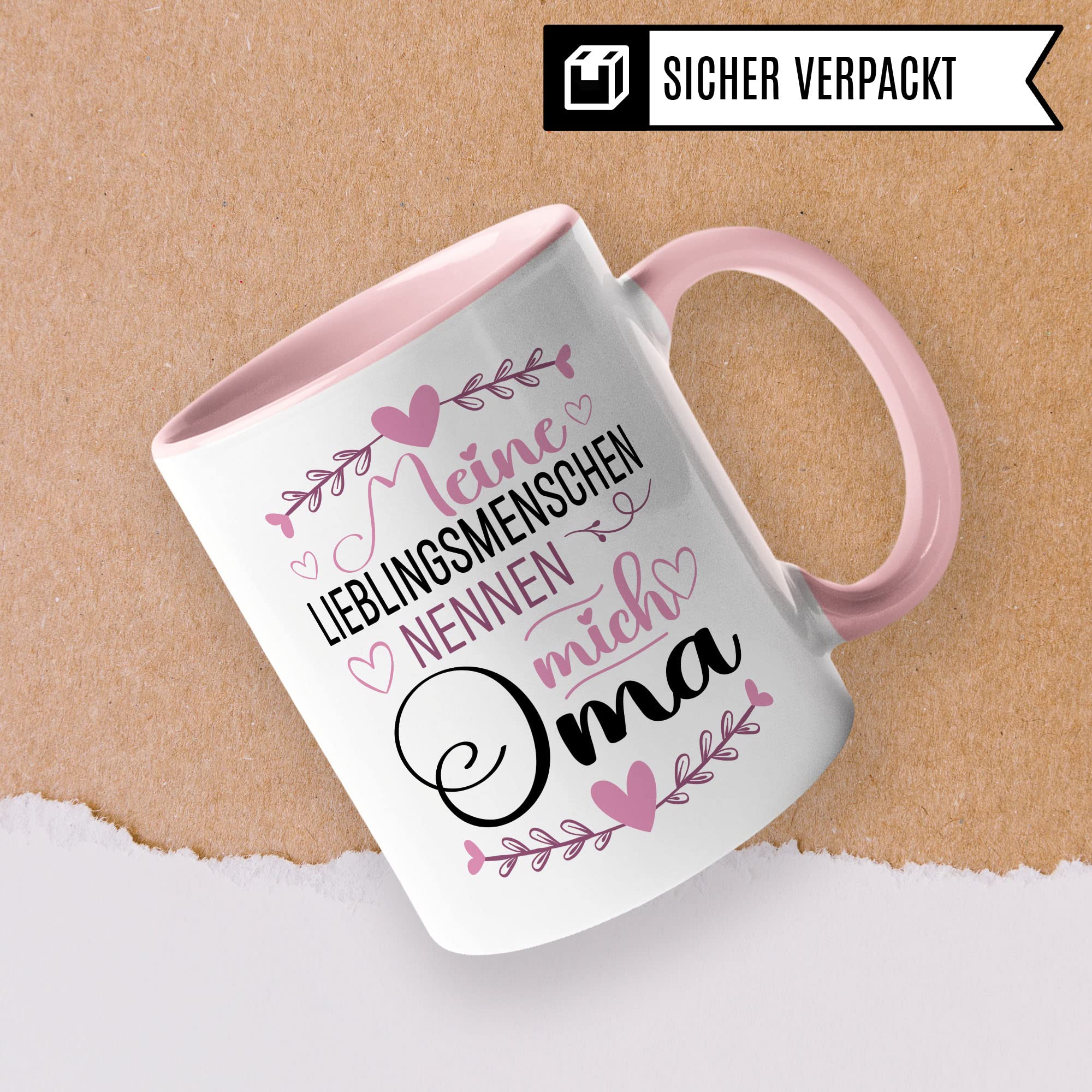 Enkel Tasse Geschenk, Meine Lieblingsmenschen nennen mich Oma Geschenkidee Enkel Enkelkinder Kaffeetasse mit Spruch Kaffee-Becher Enkelin Familie