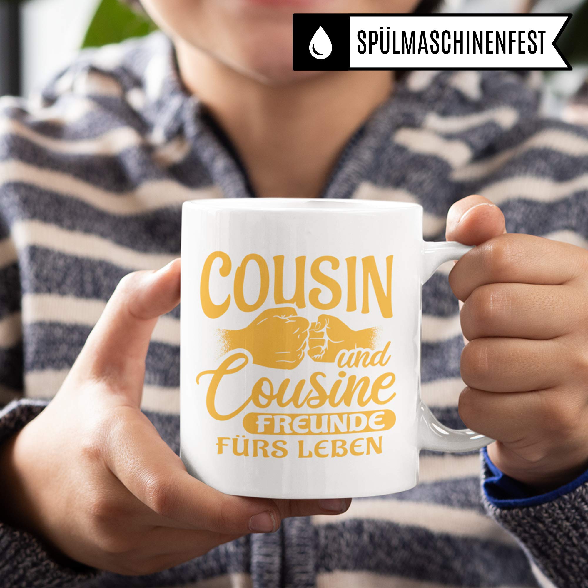 Pagma Druck Cousin & Cousine Tasse, Cousine Geschenkideen Couseng, Kaffeetasse Geschenk Cousine Becher, Kaffeebecher Familie Kusine und Kusin Spruch lustig