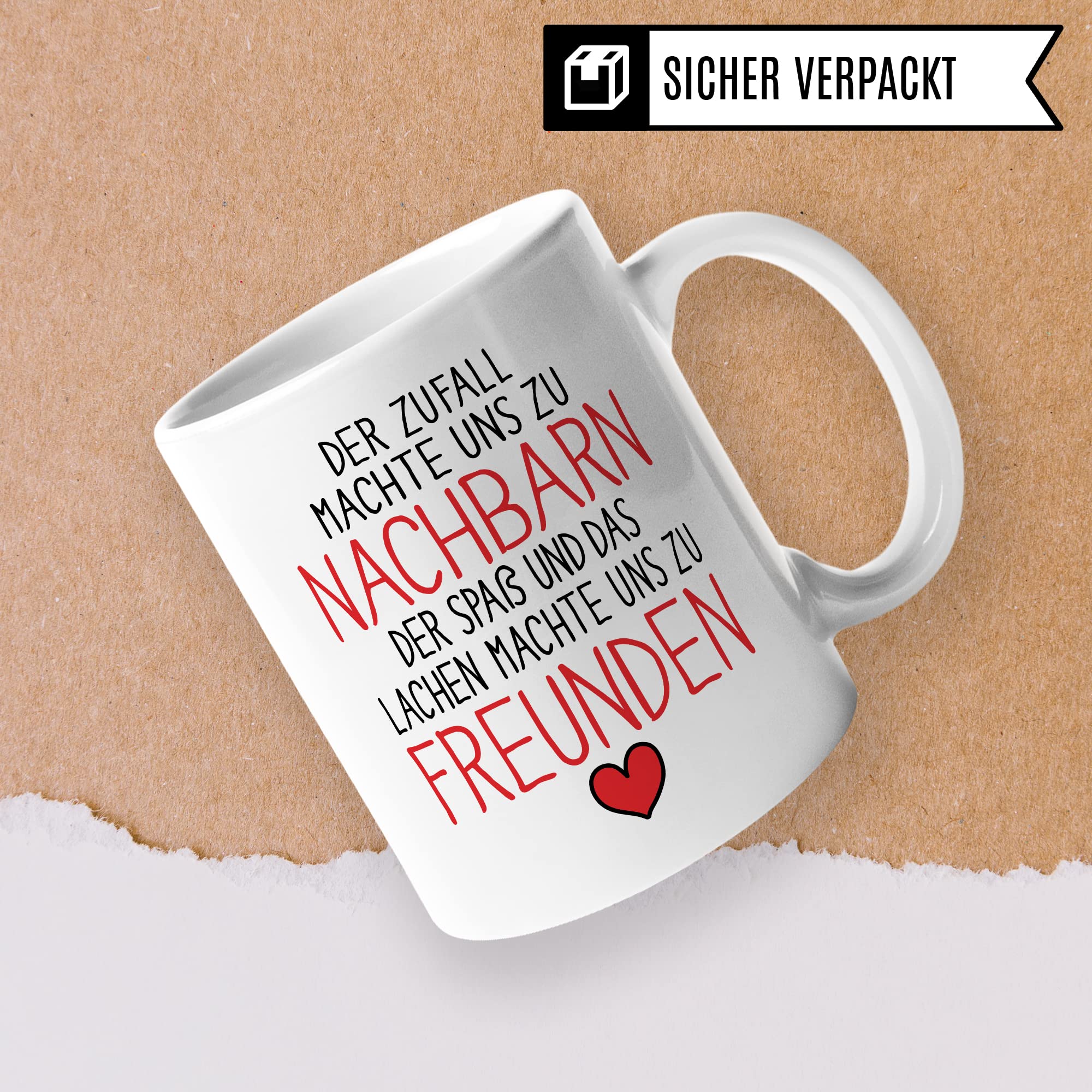 Tasse Nachbarin Geschenk Geburtstag Nachbar Abschied, Kaffeetasse Nachbarschaft Freundschaft Nachbarschaftsgeschenke Frauen Frau Kaffee-Becher
