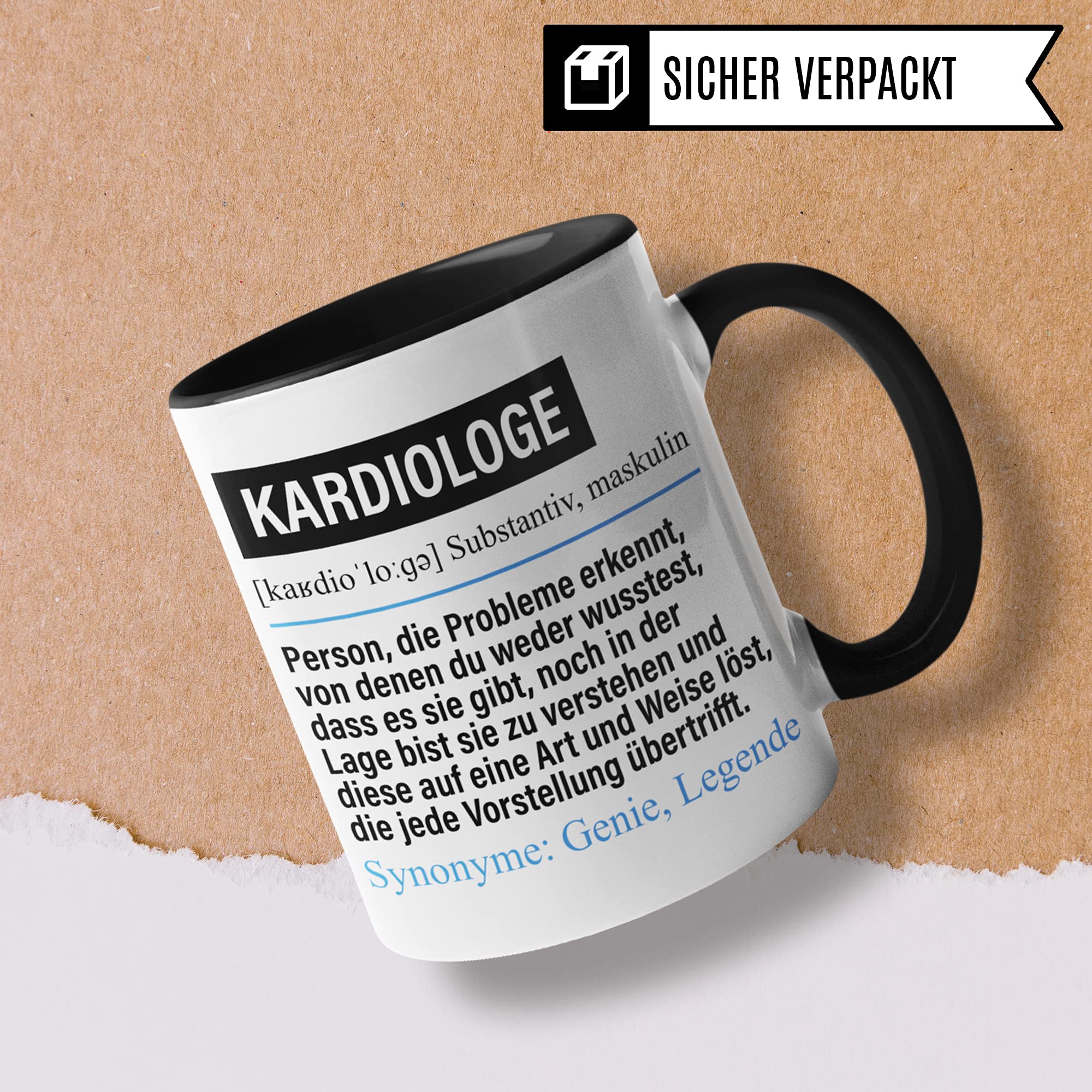 Kardiologe Tasse lustig, Kardiologe Geschenk Beruf, Spruch Kardiologie Geschenkidee, Kaffeetasse Beruf Kardiologen Kaffeebecher Teetasse Becher