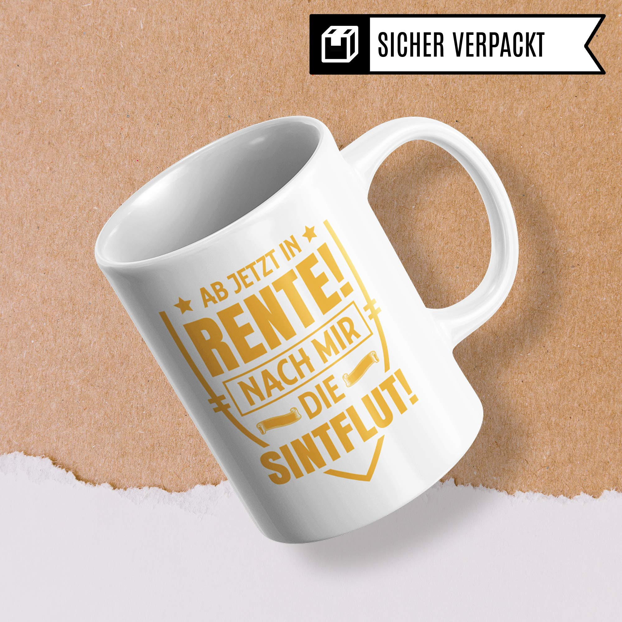 Pagma Druck Rente Tasse, Renteneintritt Geschenk Kaffeetasse, Kaffeebecher Rentenbeginn Ruhestand Pension Rentnerin Spruch, Rentner Geschenke für die Rente Becher Mann & Frau