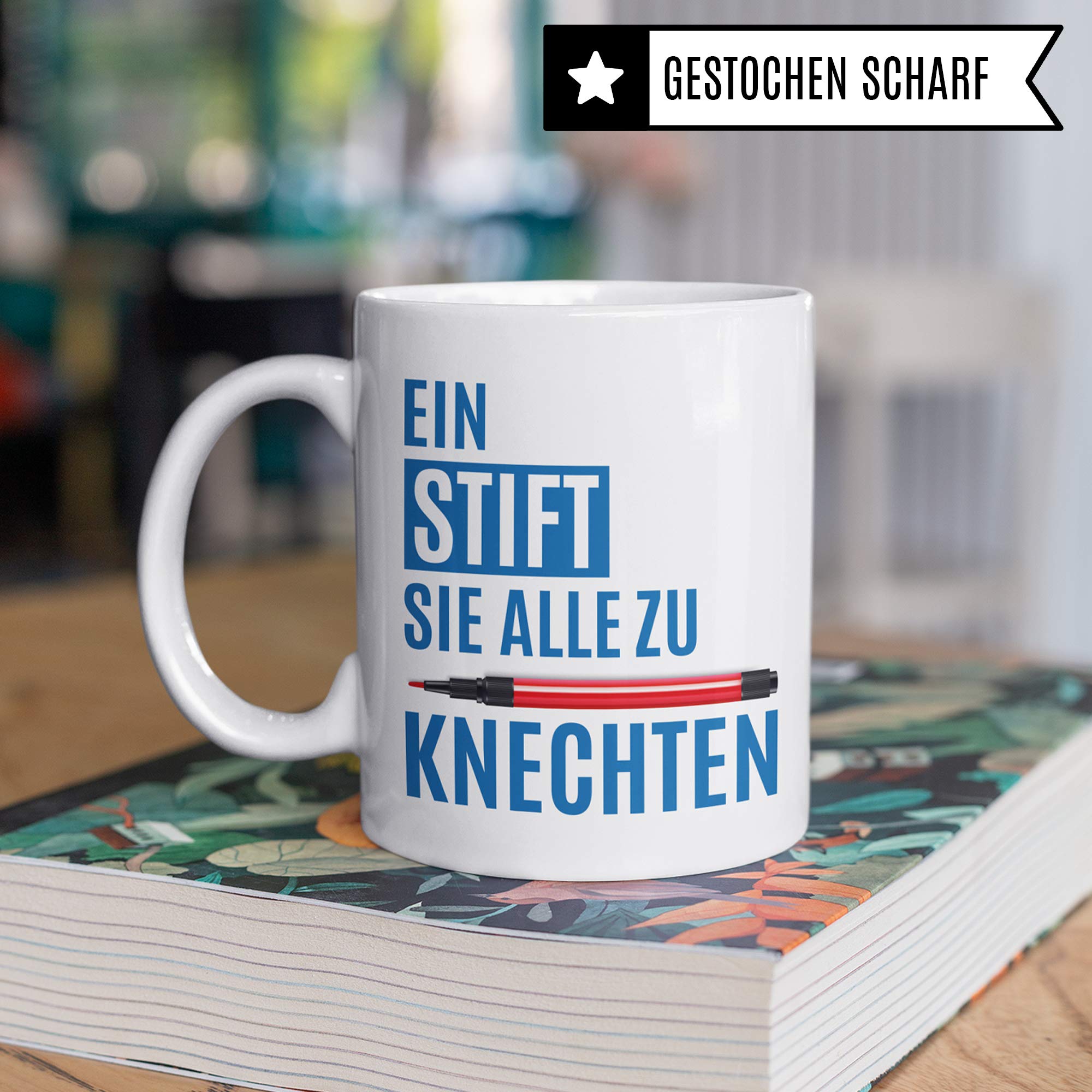 Pagma Druck Lehrer Tasse lustig, Geschenke für Lehrer Becher, EIN Stift Sie alle zu knechten Witz Kaffeetasse, Lehrer Tasse Abschied, Deutschlehrer Englischlehrer Mathelehrer Schule