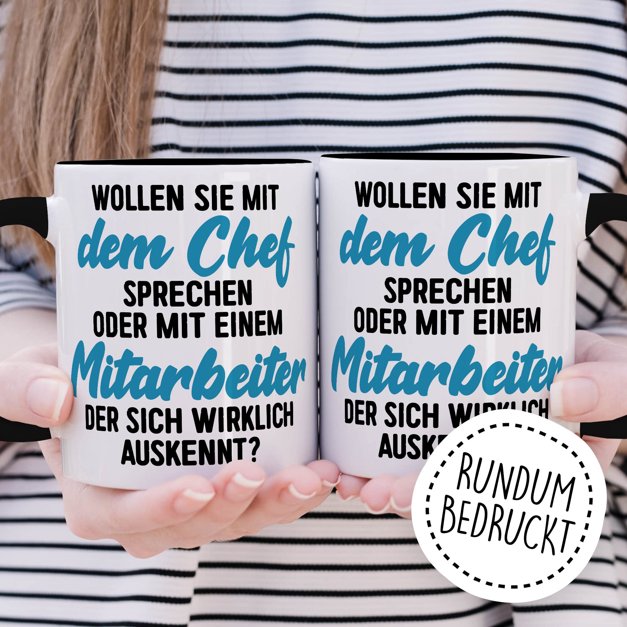 Tasse fürs Büro lustige Kaffeetasse mit Spruch Mitarbeiter Kaffee-Becher mit Humor Geschenk Kollegen Kollegin Geschenkidee Arbeit Schreibtisch Chef Boss Humor Teetasse