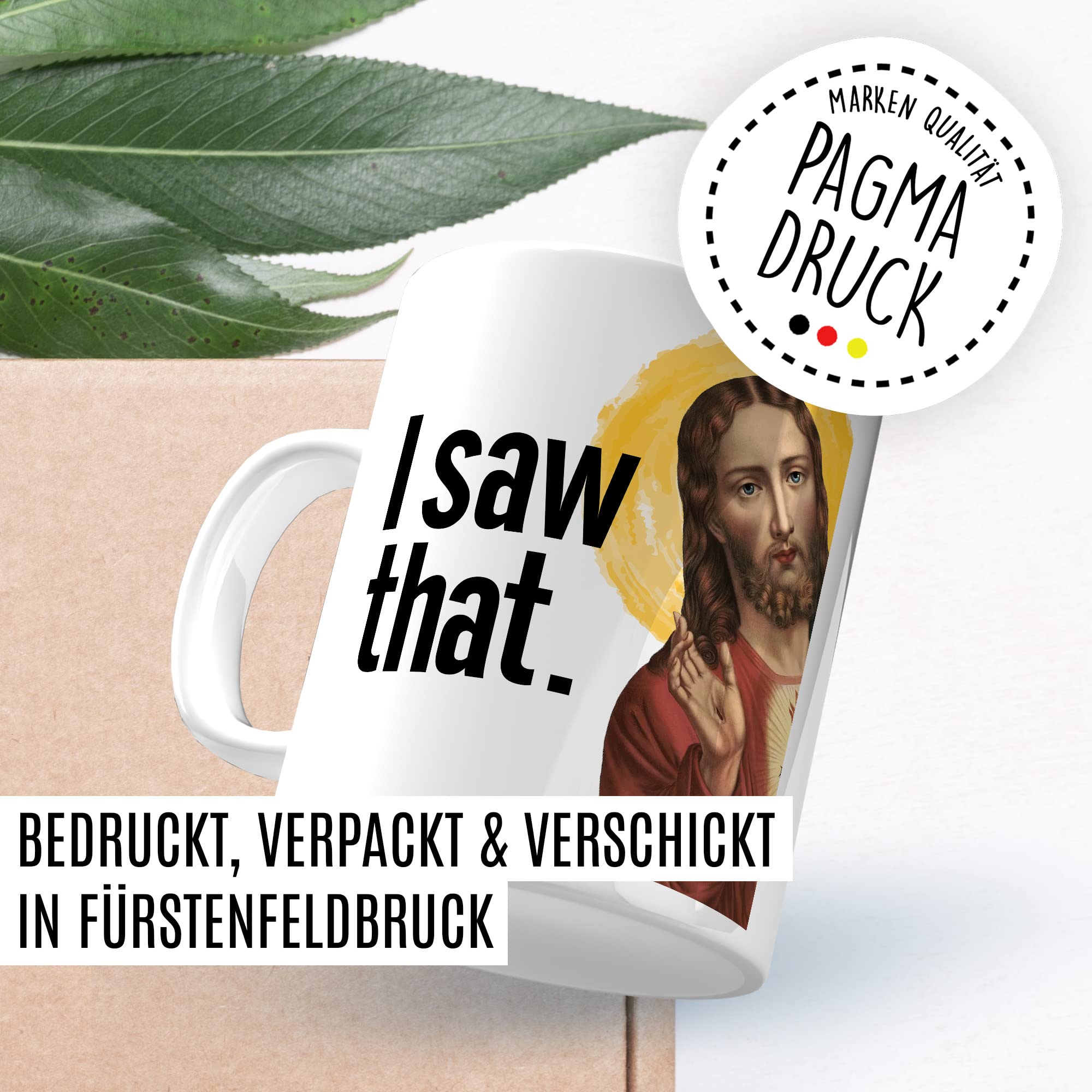 Jesus Tasse Meme Geschenkidee Humor Kaffeetasse mit lustigen Spruch Geschenk für Kollege Kaffeebecher Christus Peeking Becher