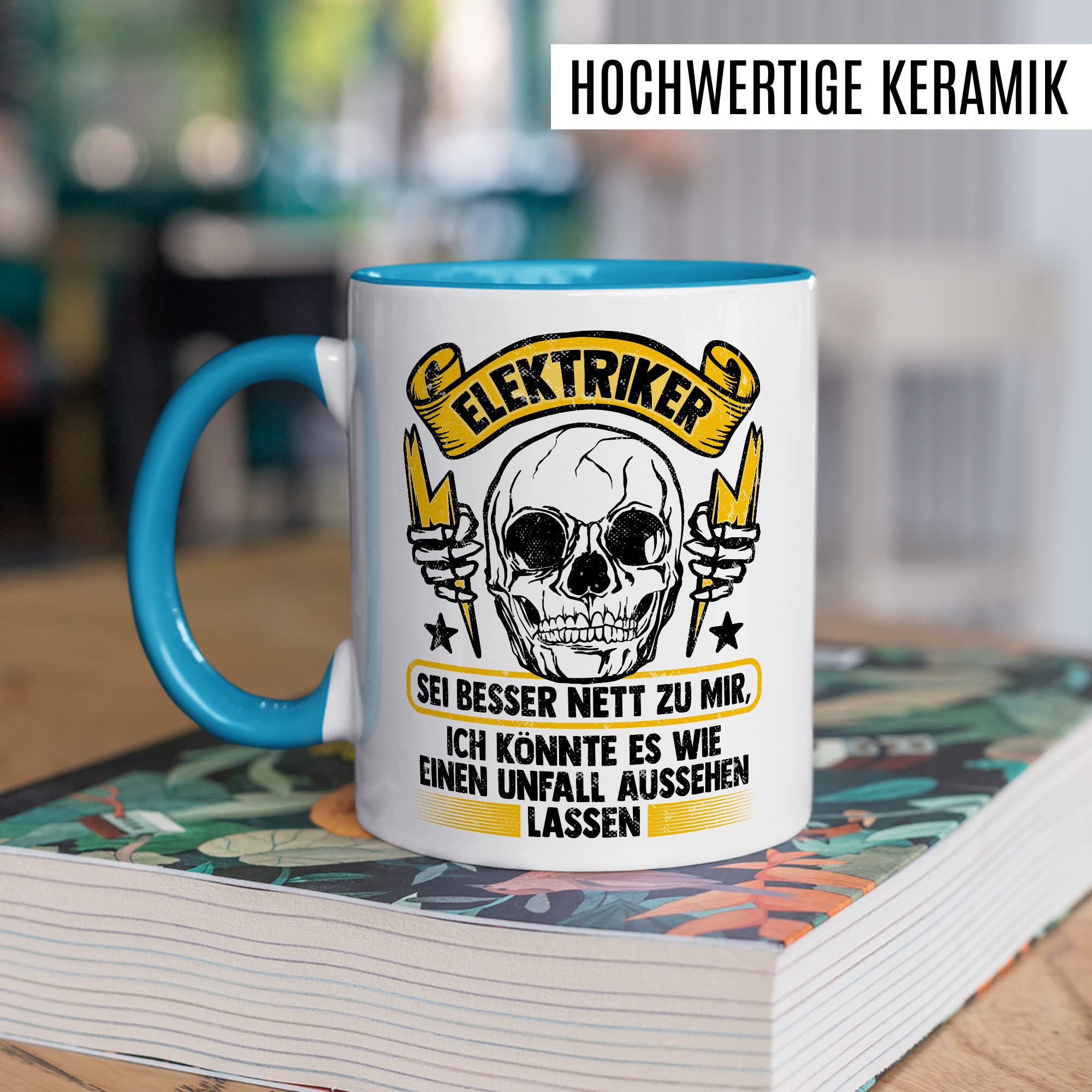 Elektriker Tasse Installateur Witz Geschenkidee Elektronik Kaffeetasse Geschenk für Elektrotechniker Kaffeebecher Drahtzieher Becher