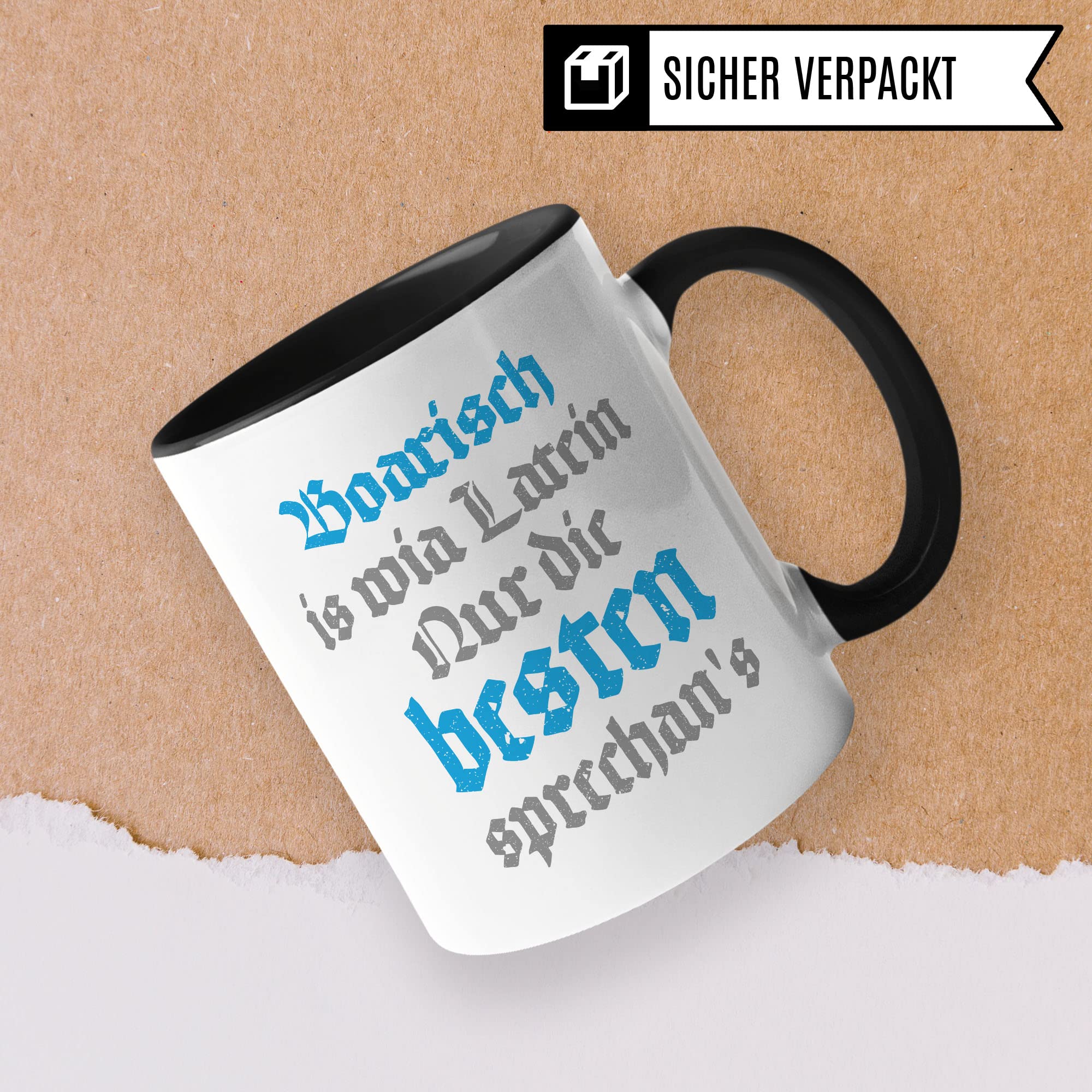 Boarisch Tasse Geschenkidee Heimat Kaffeetasse Humor Witz Geschenk für Bayer Kaffeebecher Bayrisch Becher