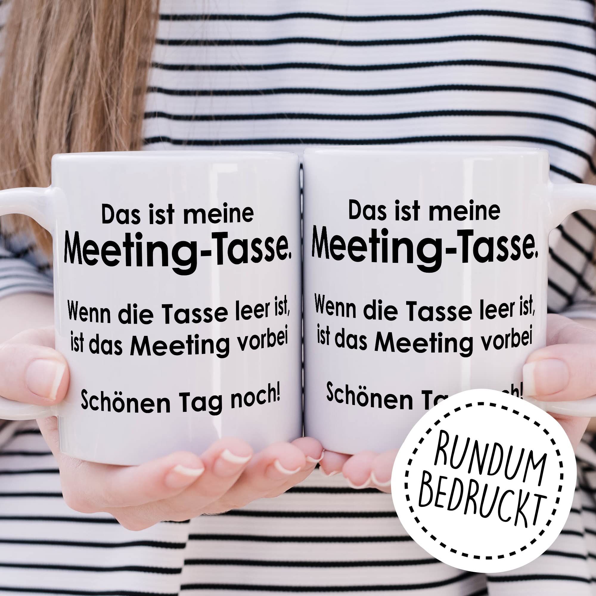 Tasse Meeting, Das ist meine Meeting-Tasse wenn die Tasse leer ist ist das Meeting vorbei Geschenk Geschenkidee Kaffeetasse Tasse mit Spruch lustig Kaffee-Becher Büro-Geschenk