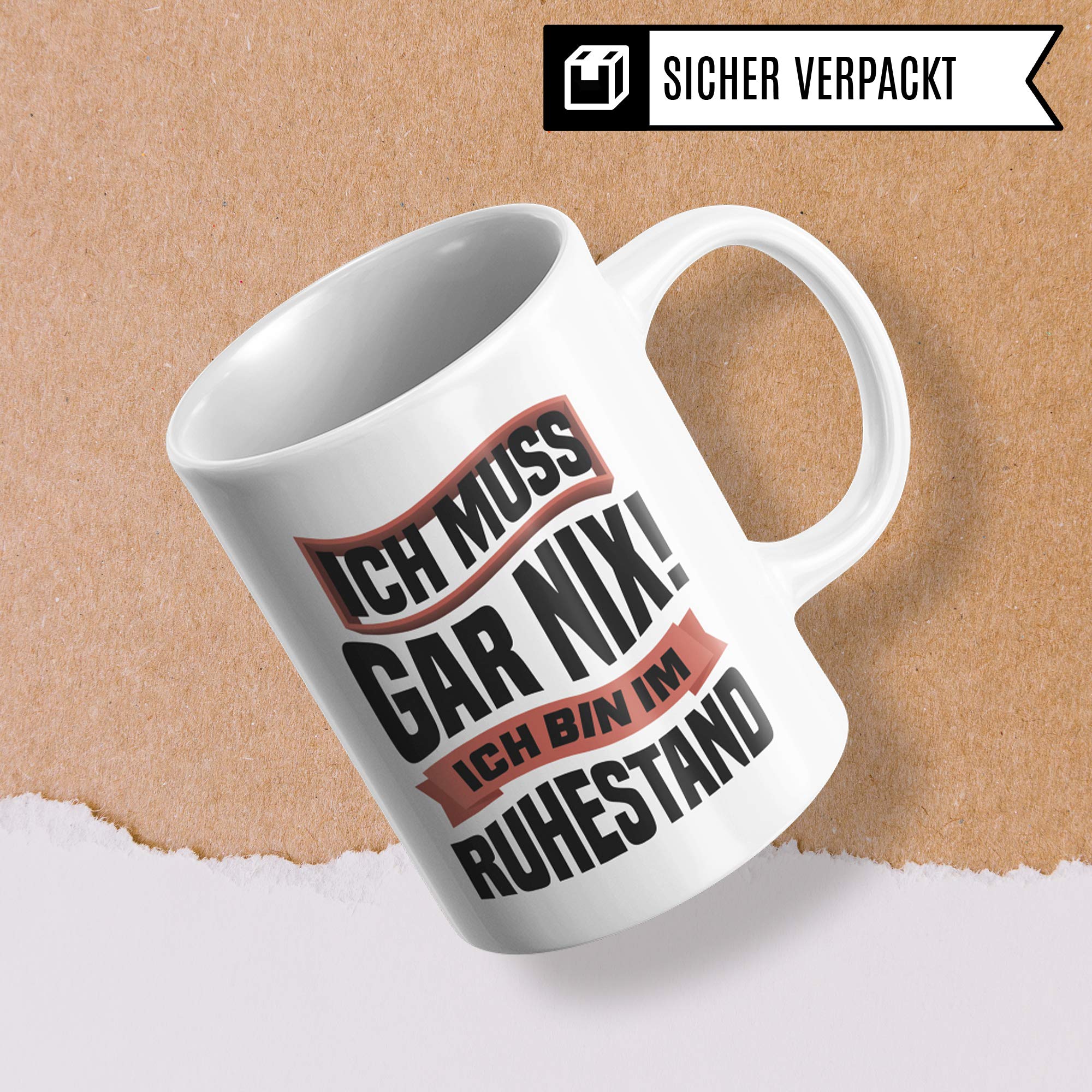 Pagma Druck Rentner Tasse, Geschenke zur Rente, Kaffeebecher Rentenbeginn Pension Rentnerin Spruch, Renteneintritt Geschenk Ruhestand Becher Mann & Frau