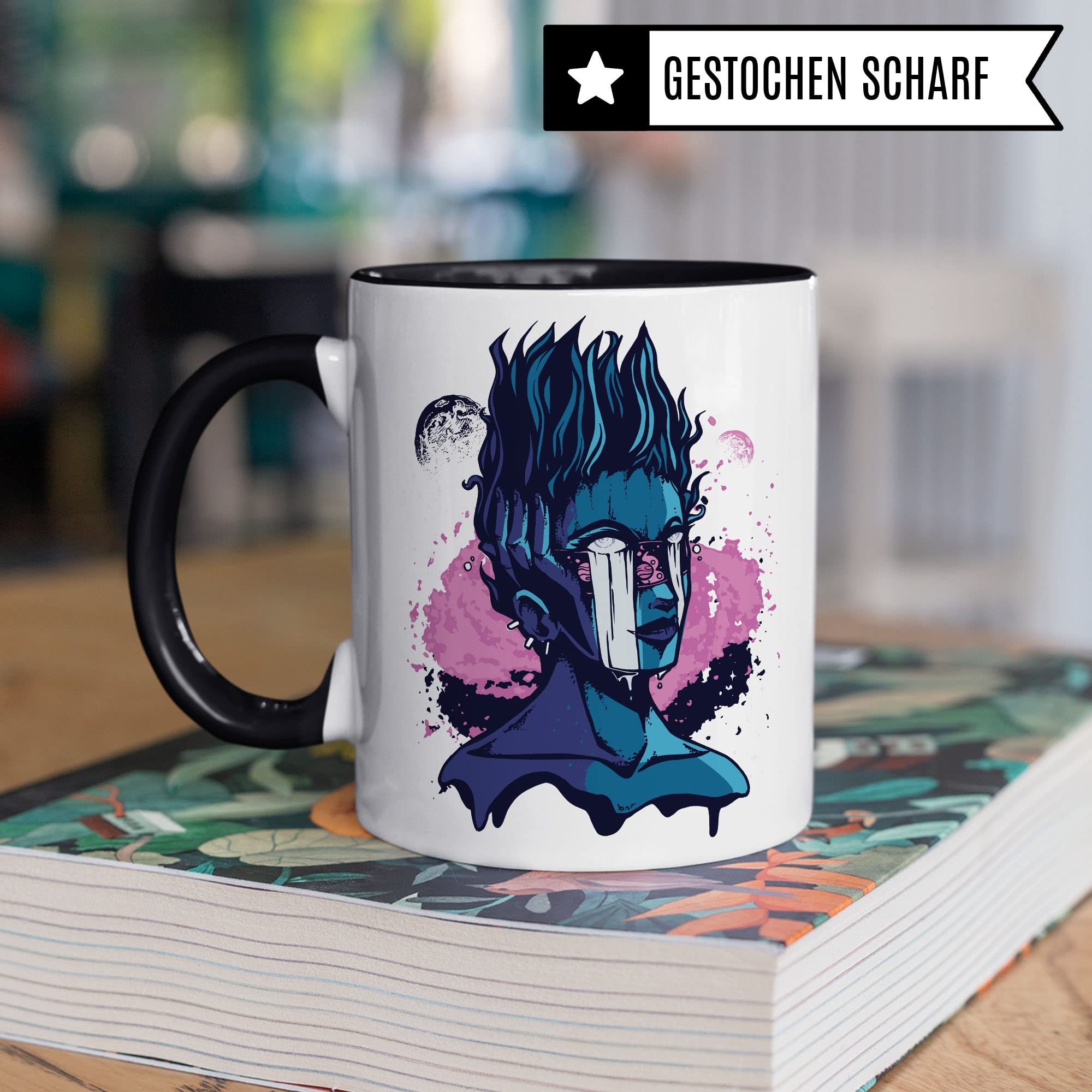 Vaporwave Tasse Geschenkidee Art Kaffeetasse Geschenk für Kunstlehrer Kaffeebecher Design Becher