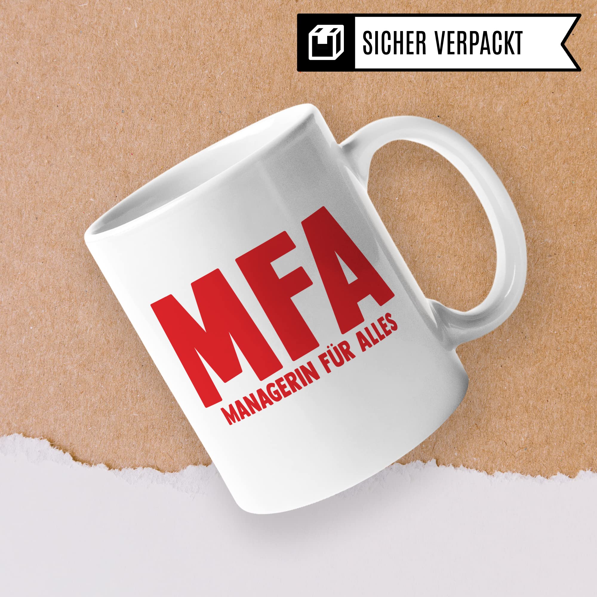 MFA Tasse, MFA - Managerin für alles, Krankenschwester Geschenk Arzthelferin Medizinische Fachangestellte Arzthelferin Kaffee-Becher Medizin Gesundheit