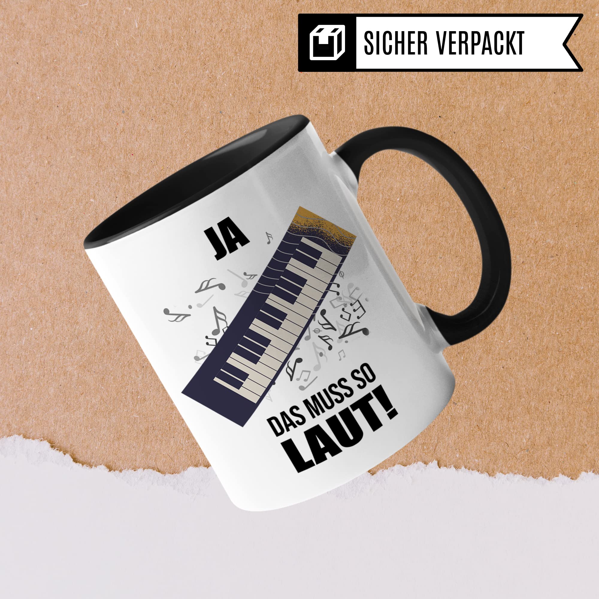 Keyboard Tasse - Musik Geschenk für Keyboarder Keyboarderin - Kaffeetasse Musiker Keyboardspieler - Instrument Geschenkideen Becher Piano Synthesizer Spruch Kaffeebecher