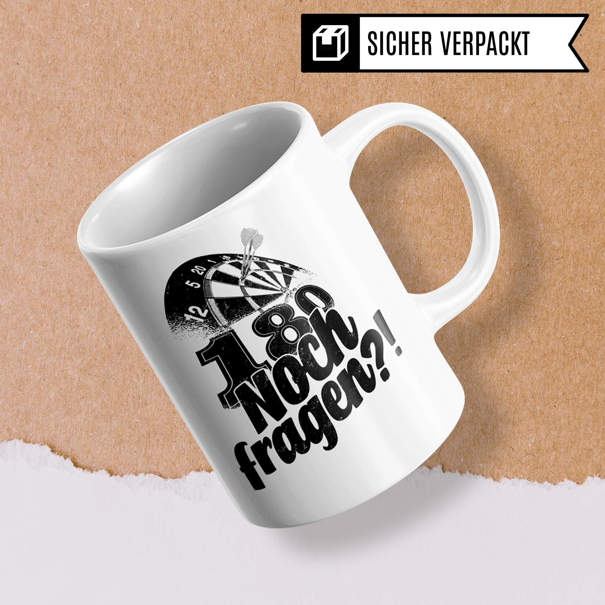 Pagma Druck Kaffeetasse Dart | Geschenk Darts Dartsscheibe Motiv | Dart Geschenkidee für Darter & Dartspieler