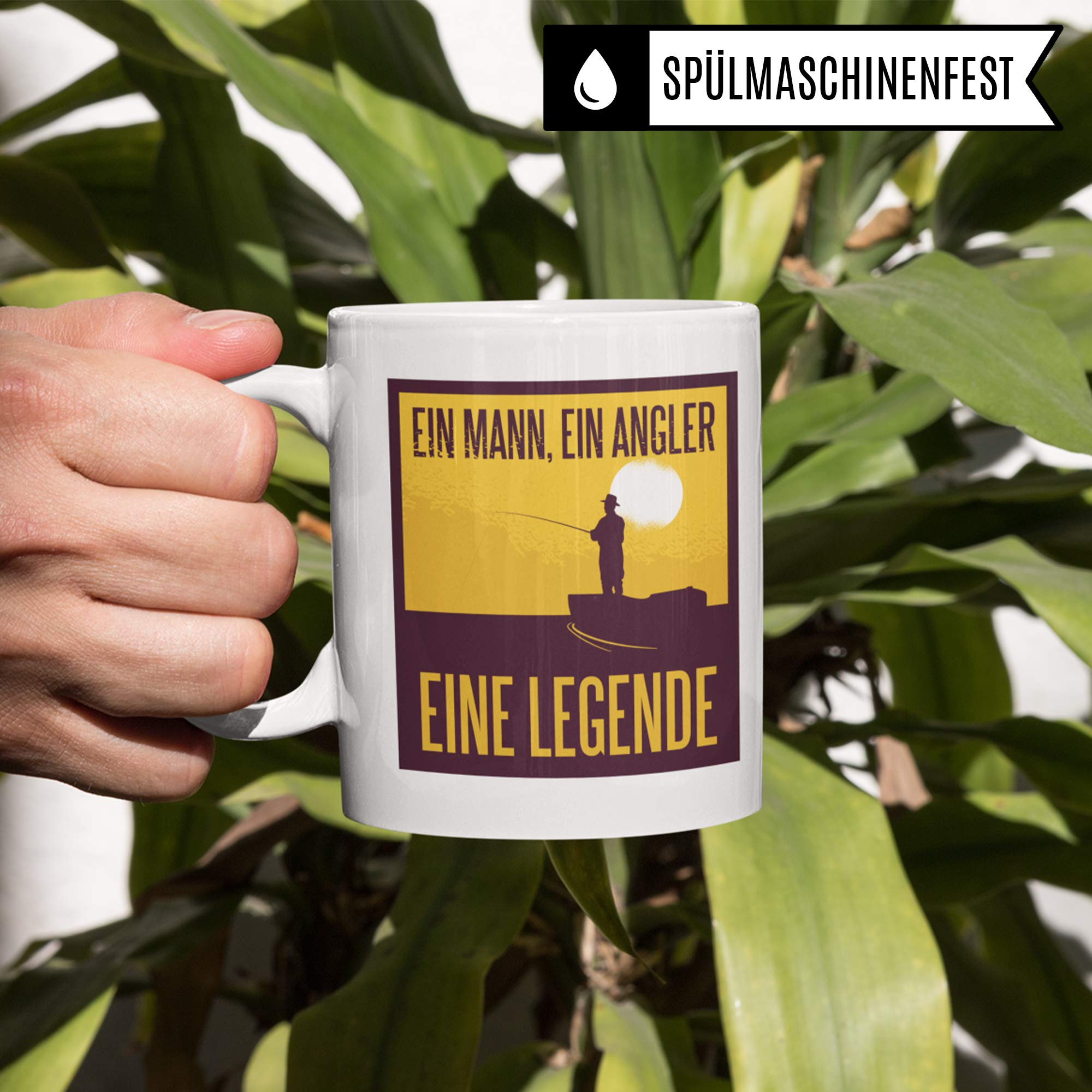 Pagma Druck Tasse Angel, lustige Geschenke für Angler, Angeln Becher Fischen Fisch Angelrute Männer Kaffeebecher, Kaffeetasse Geschenke für Fischer, Kaffeebecher Spruch