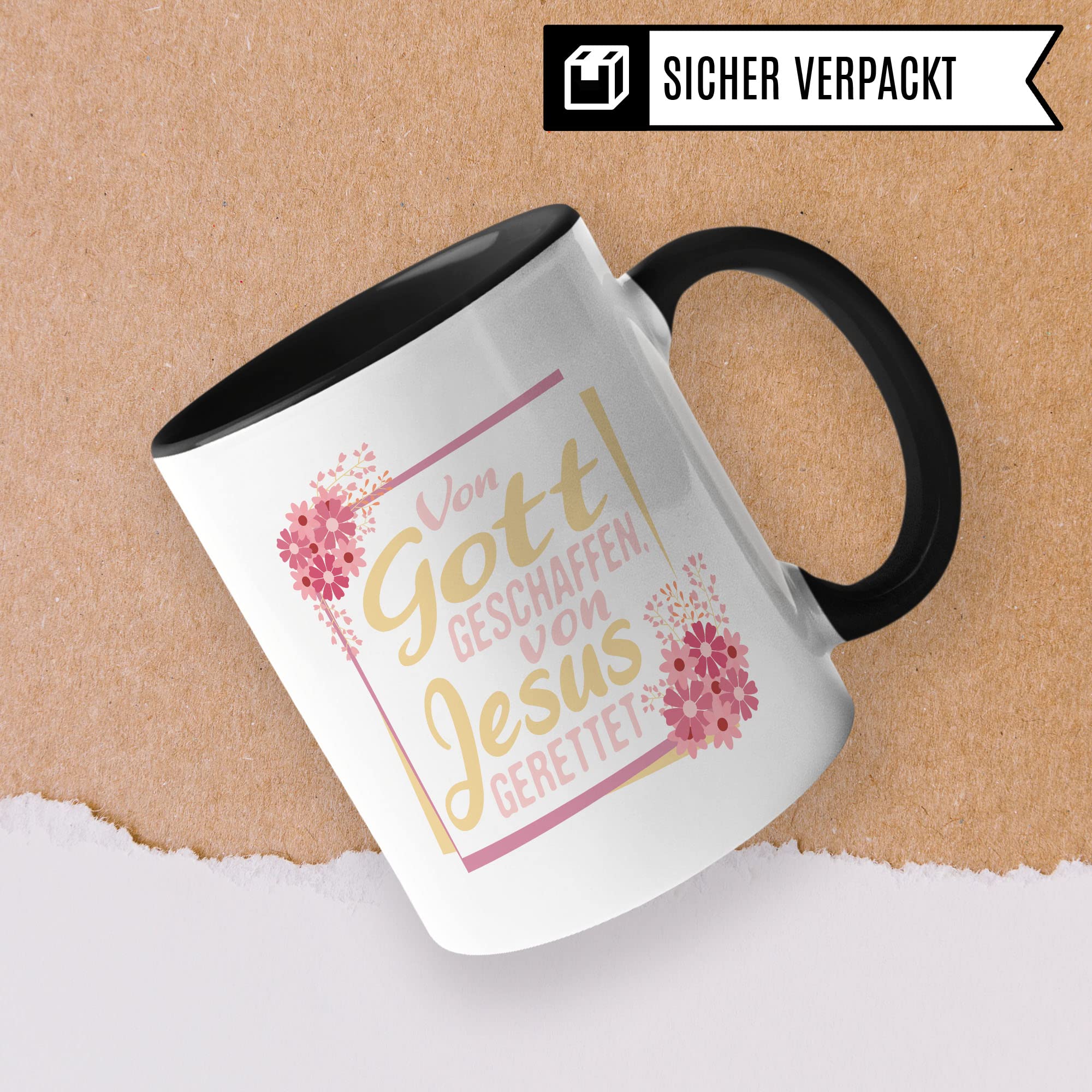 Christus Tasse Geschenkidee Jesus Kaffeetasse Geschenk für Christen Kaffeebecher Christentum Becher