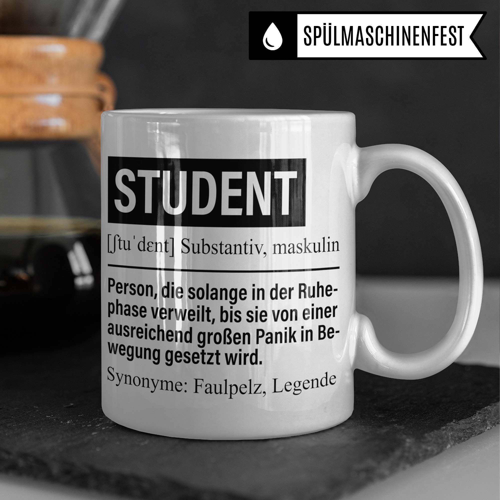 Pagma Druck Studium Geschenk, Tasse Student, Anfang Studieren Uni Becher Geschenkidee, Ersti Kaffeetasse für Studenten & Studentin Universität Studienbeginn Beginn Kaffeebecher