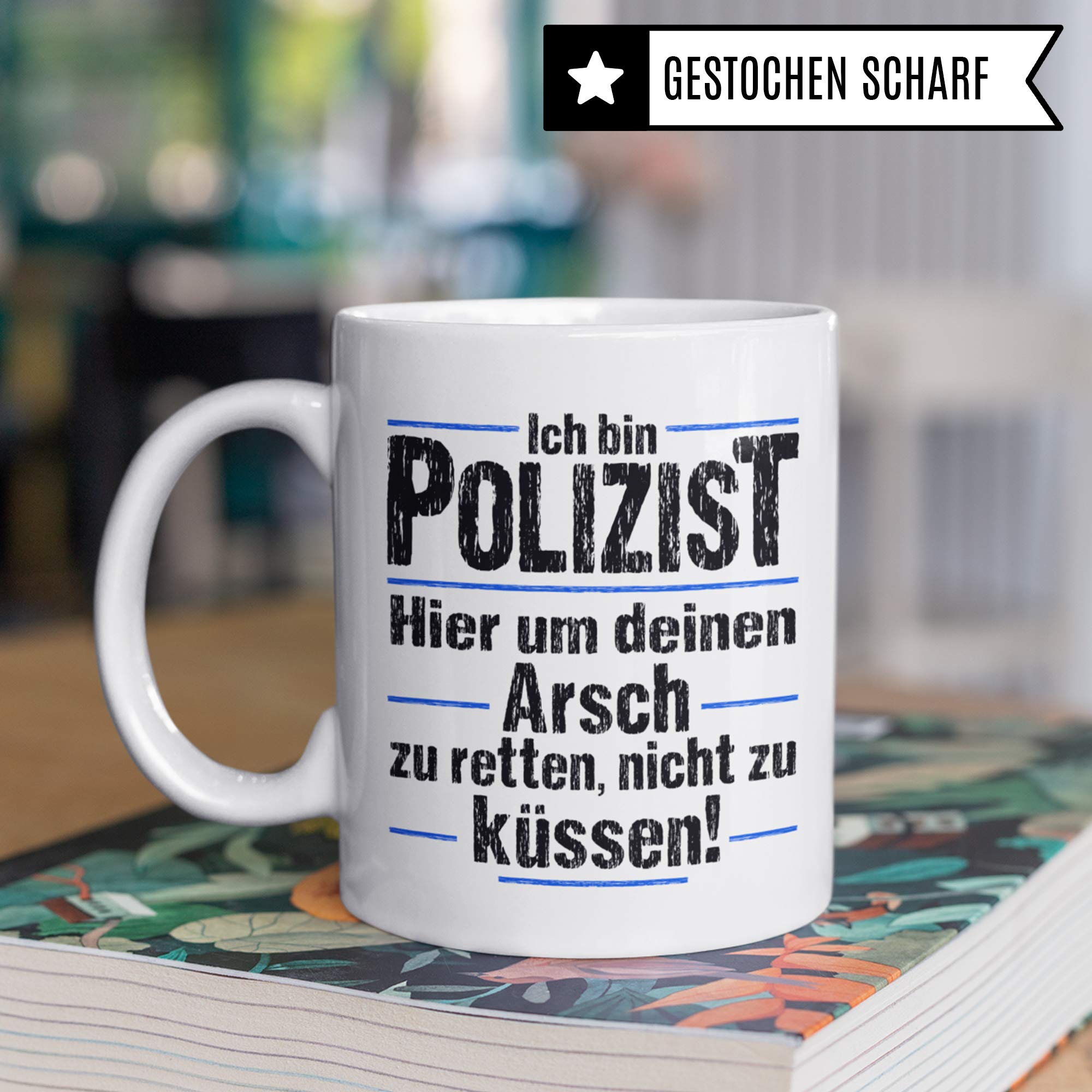 Pagma Druck Polizist Tasse, Polizei Geschenk, Becher Geschenkidee für Polizisten Kaffeetasse, Ausbildung Streifenpolizist Kripo Beamter Witz Police Kaffeebecher lustig