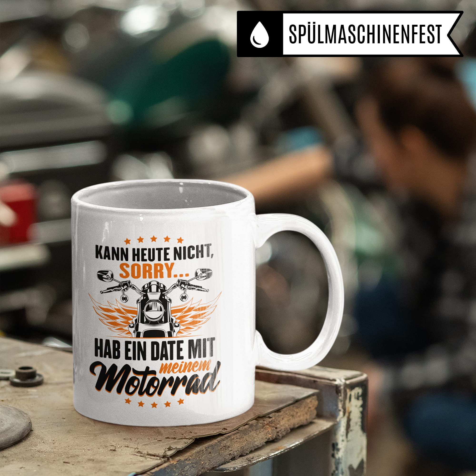 Motorrad Tasse - Geschenk für Motorradfahrer, Motorradfans & Motorradliebhaber Männer Frauen - Kaffeetasse Kaffee Motorrad Bike Motorradfahren Geschenkidee Biker