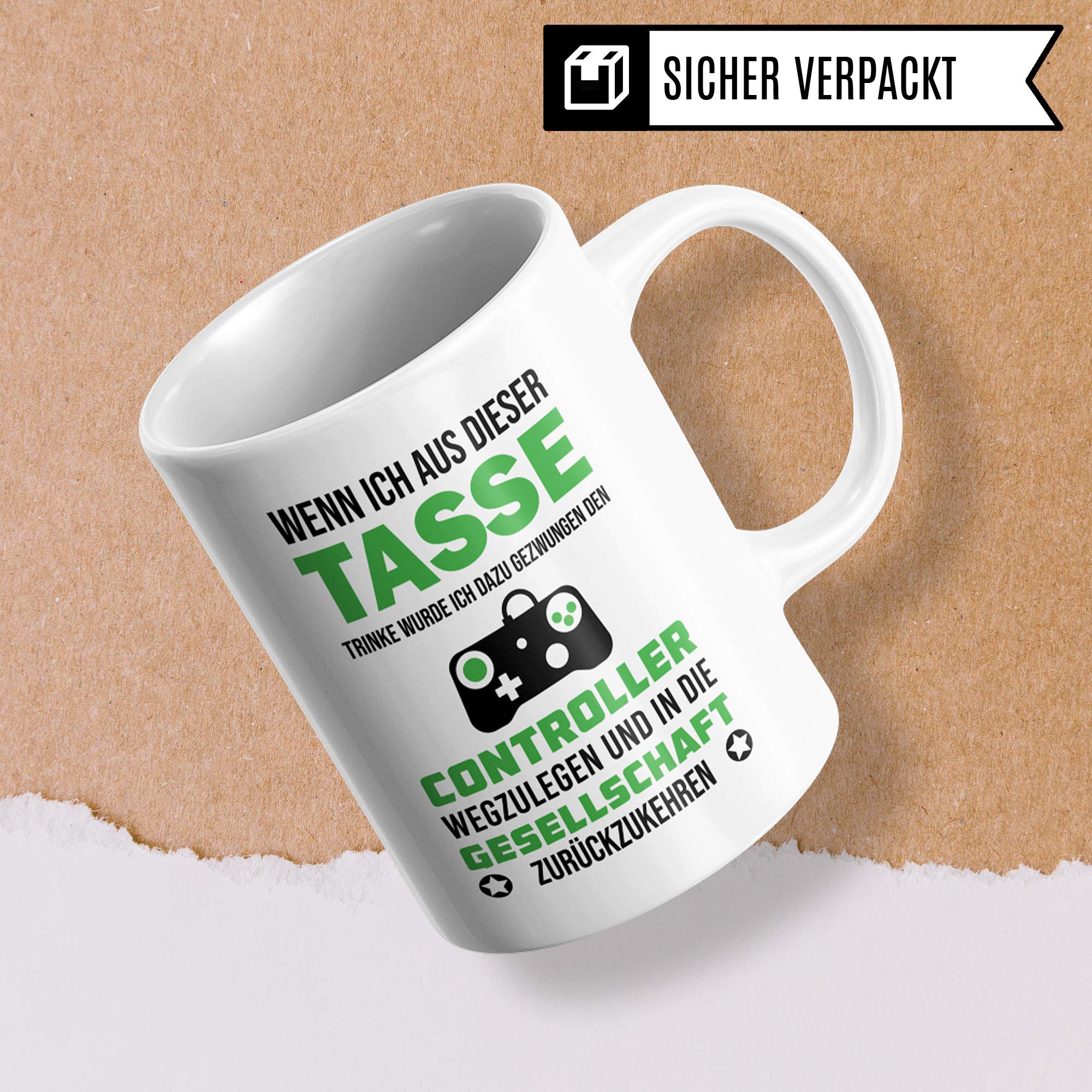 Pagma Druck Tasse Zocker Geschenk Zocken Gamer Kaffeetasse Witz Geschenkidee Gaming Computerspiele lustig