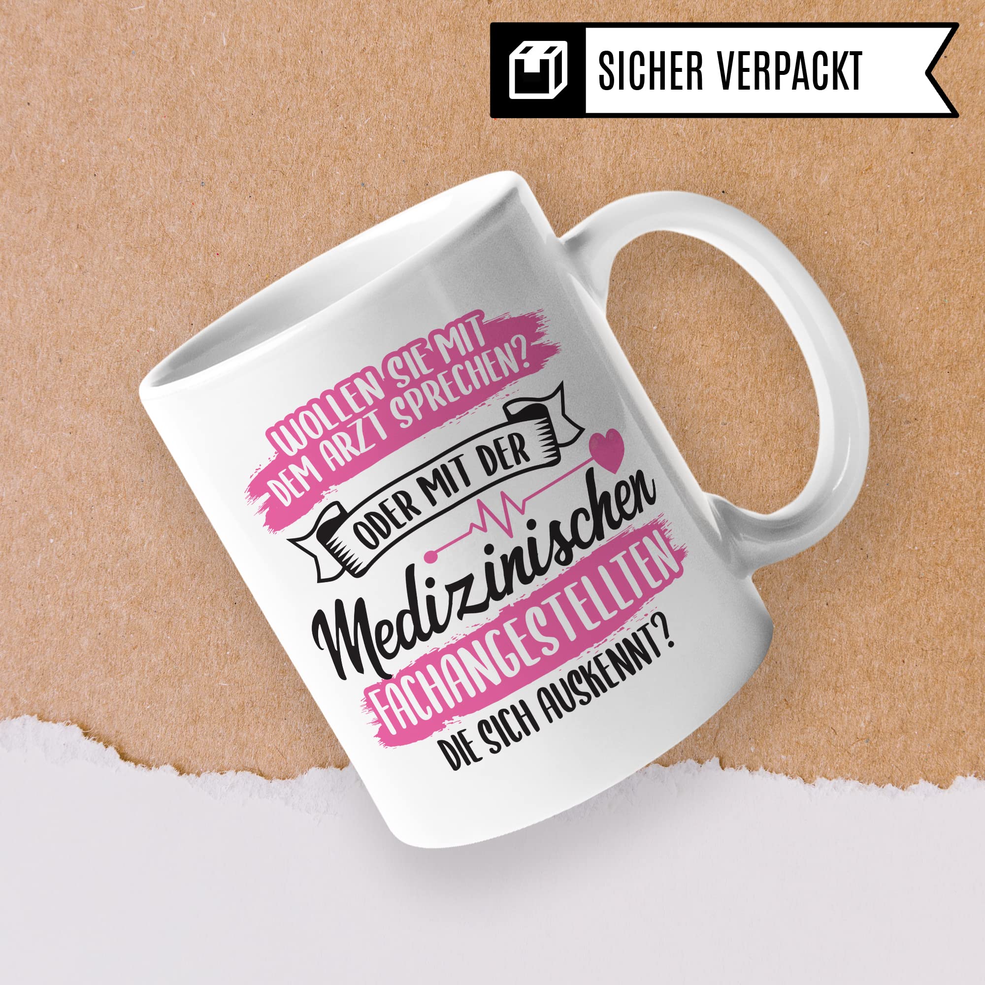 MFA Tasse - Geschenk für Medizinischen Fachangestellte die sich auskennt - Krankenschwester Arzthelferin Medizinische Fachangestellte Kaffee-Becher