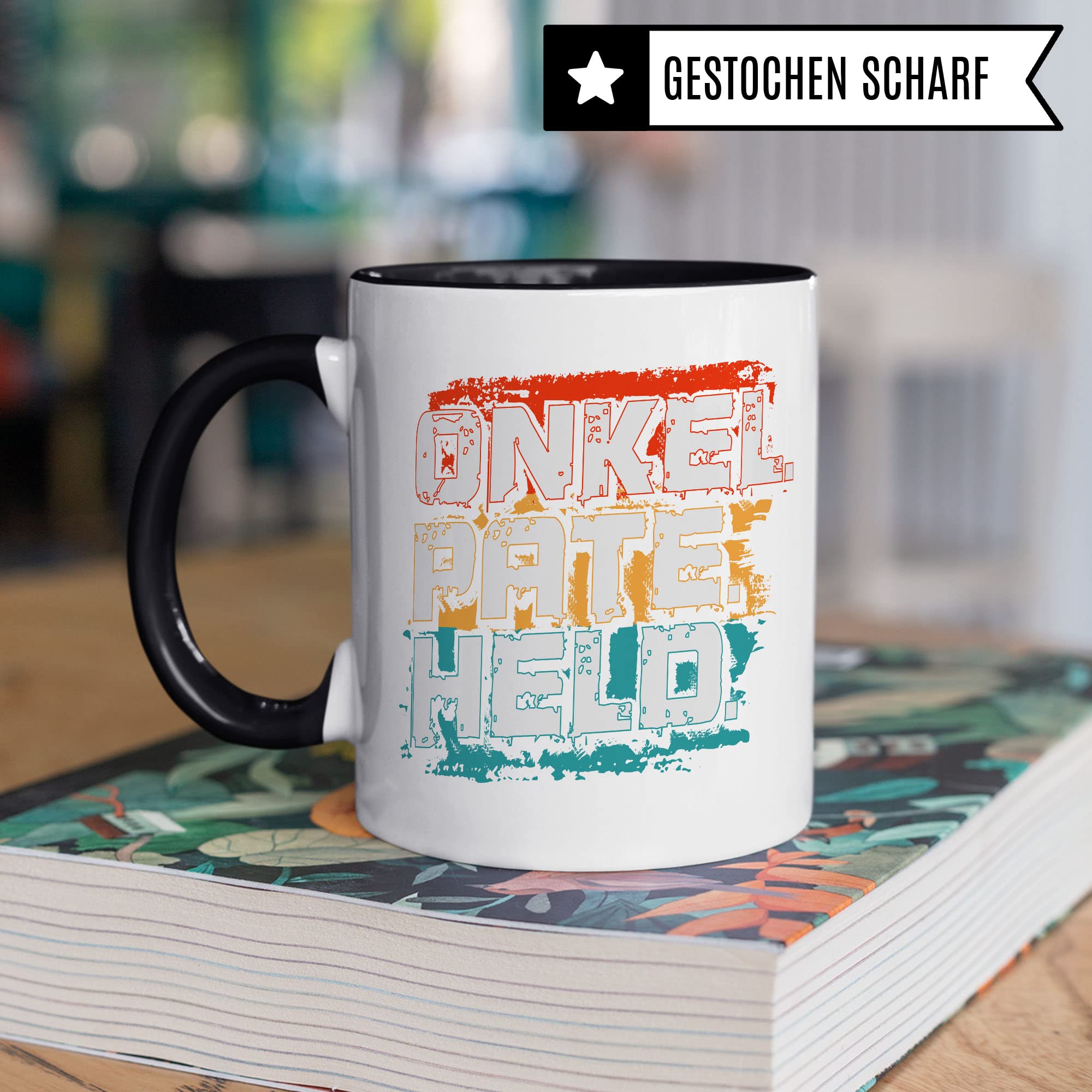 Paten Tasse Geschenkidee Onkel Kaffeetasse Humor Witz Geschenk für Patenonkel Kaffeebecher Familie Becher