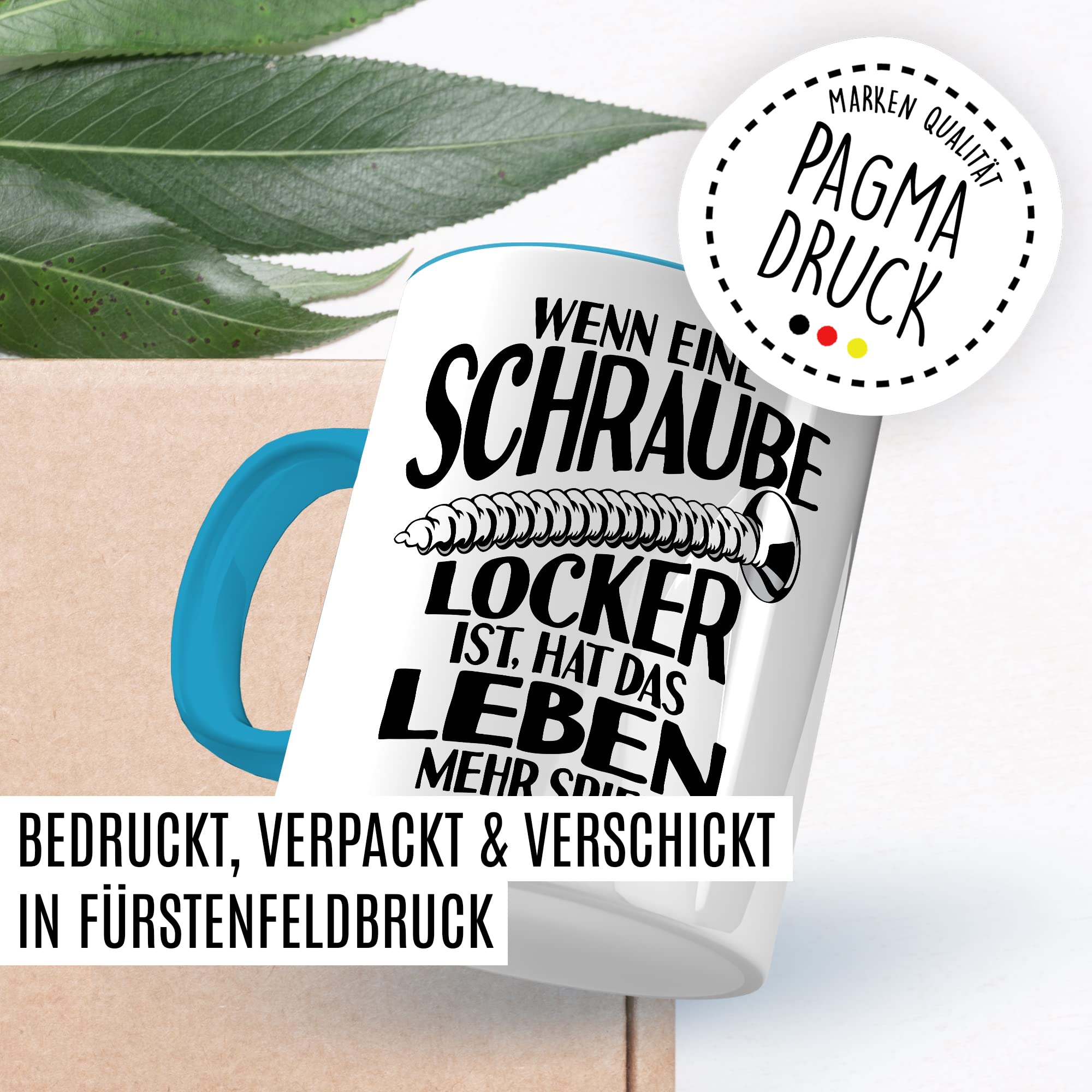 Handwerker Tasse Schrauben Kaffeetasse Mechatroniker Kaffee-Becher Schraube locker Männer Teetasse Geschenk Werkstadt Geschenkidee