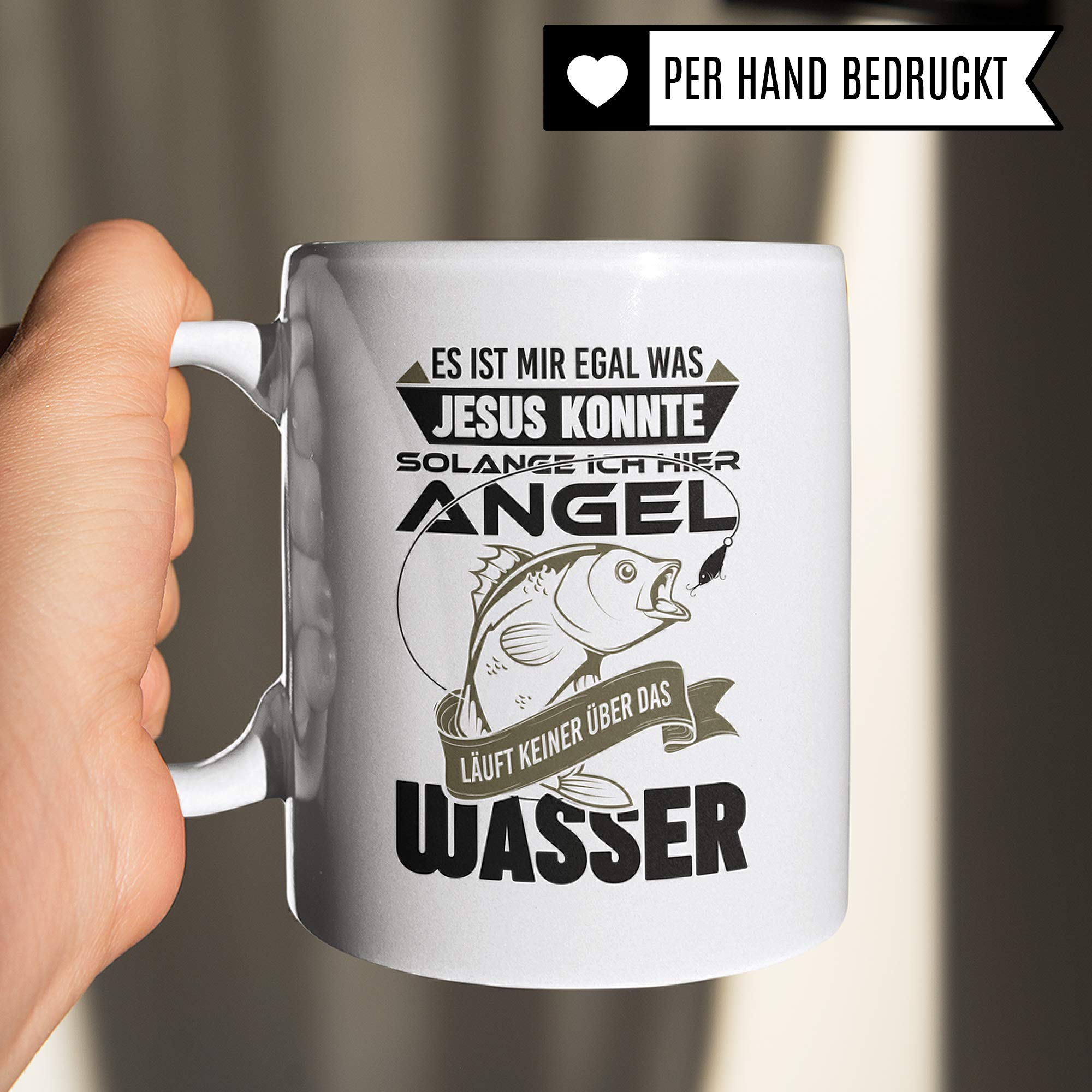 Pagma Druck Tasse Angler, Angeln Geschenk Deko, Fischer Becher Angel Fischerei Spruch Kaffeetasse, Angler Geschenke für Männer Kaffeebecher, Angelrute Fisch Motiv