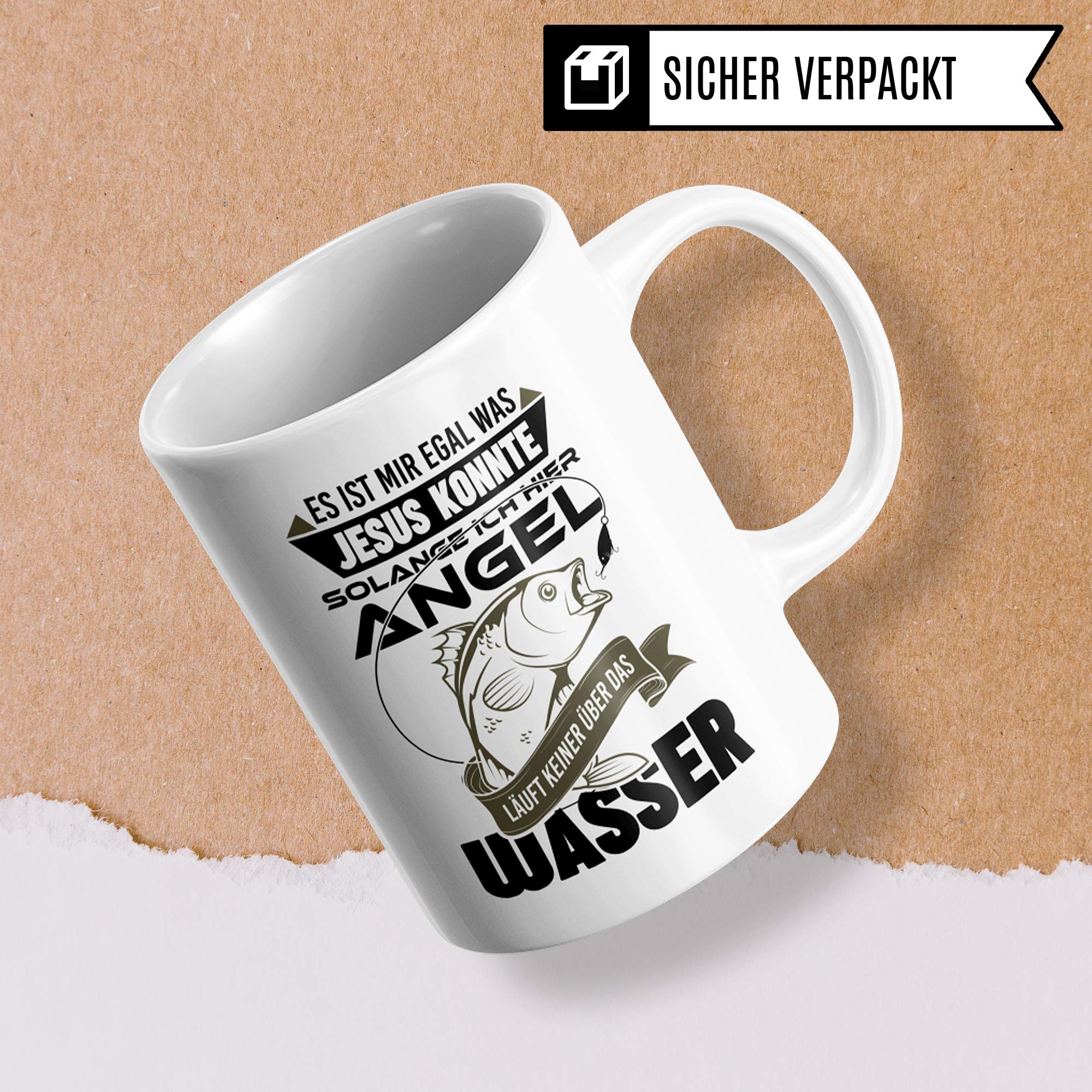 Pagma Druck Tasse Angler, Angeln Geschenk Deko, Fischer Becher Angel Fischerei Spruch Kaffeetasse, Angler Geschenke für Männer Kaffeebecher, Angelrute Fisch Motiv