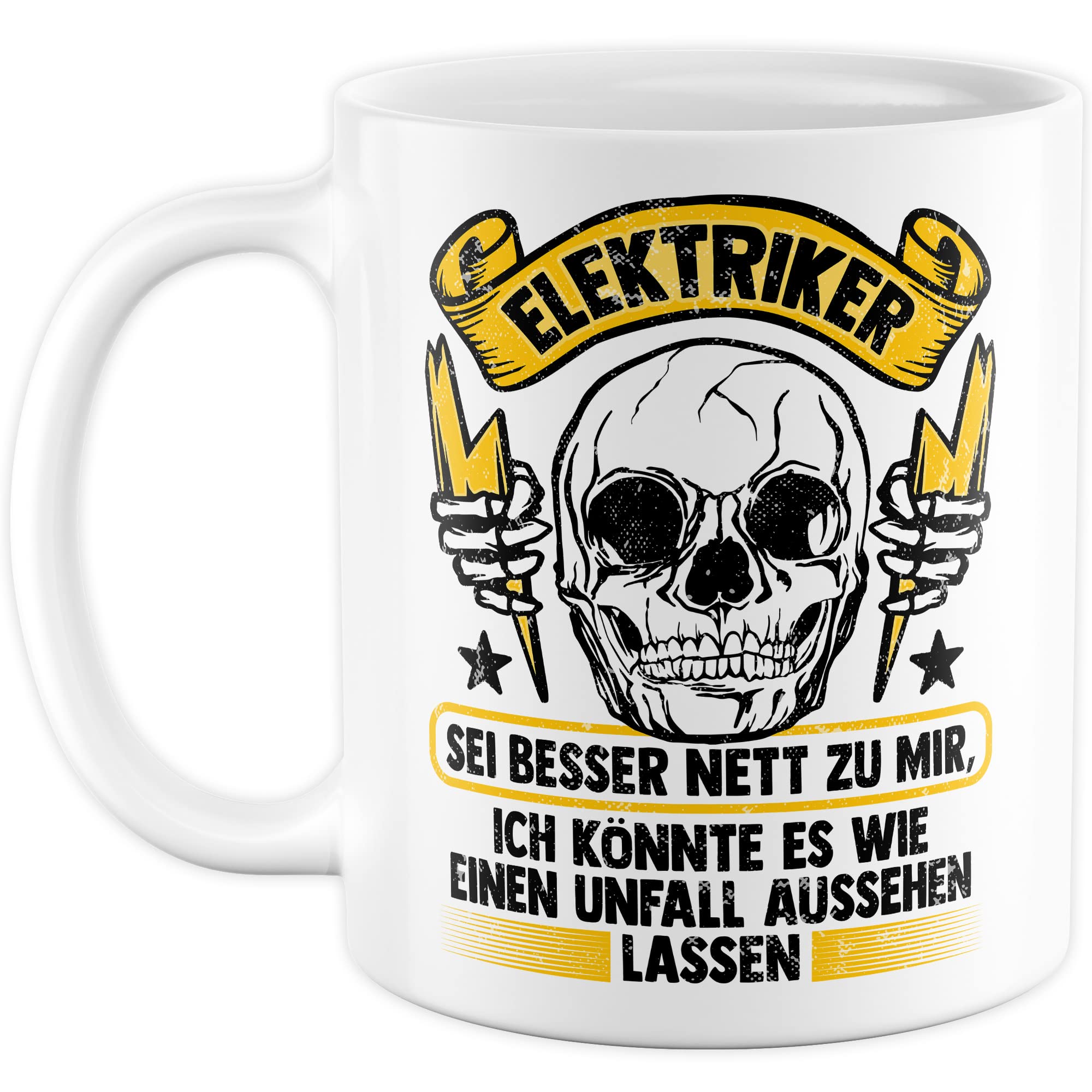 Elektriker Tasse Installateur Witz Geschenkidee Elektronik Kaffeetasse Geschenk für Elektrotechniker Kaffeebecher Drahtzieher Becher