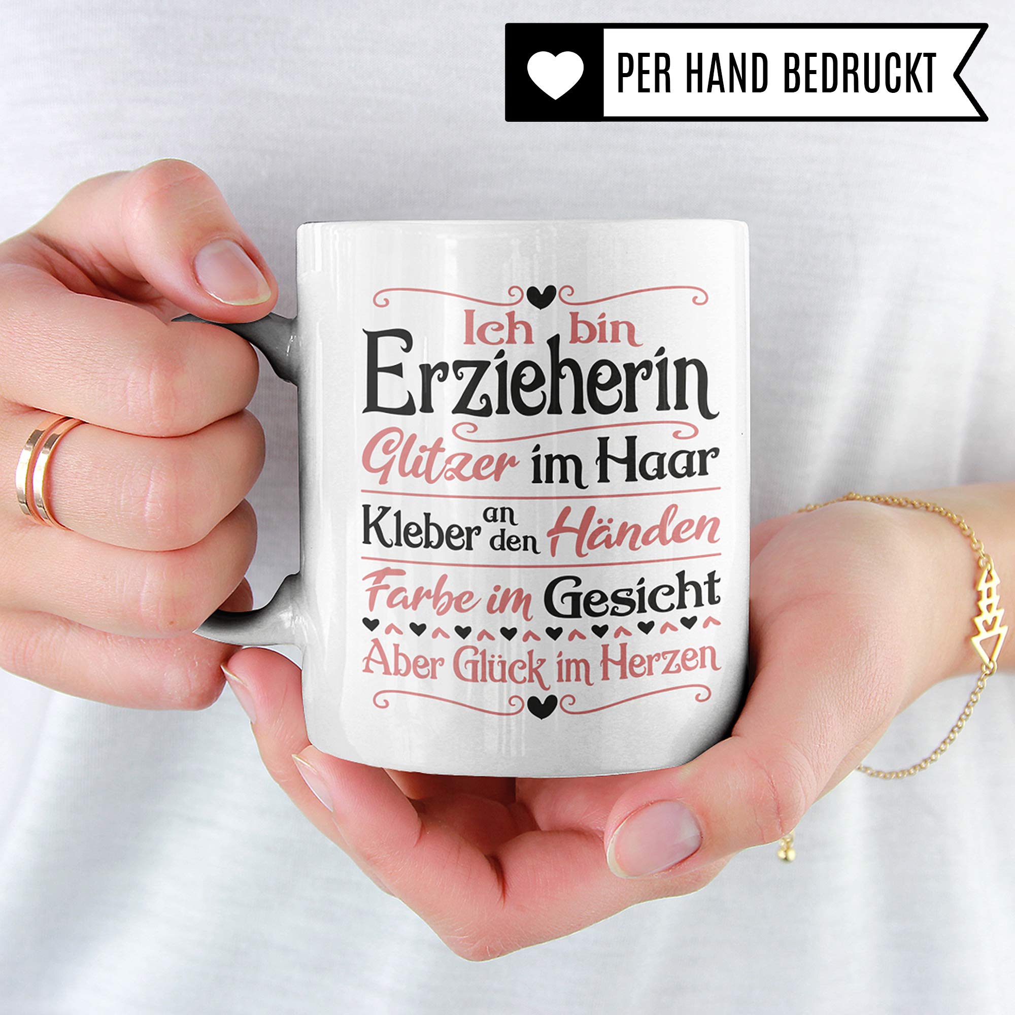 Pagma Druck Erzieherin Geschenk, Tasse Erzieherin Abschiedsgeschenk Kindergarten Becher, Erzieher Tasse Kaffeetasse, Geschenkidee für Erzieherin Abschied, Kaffeebecher Kindergärtnerin Kita