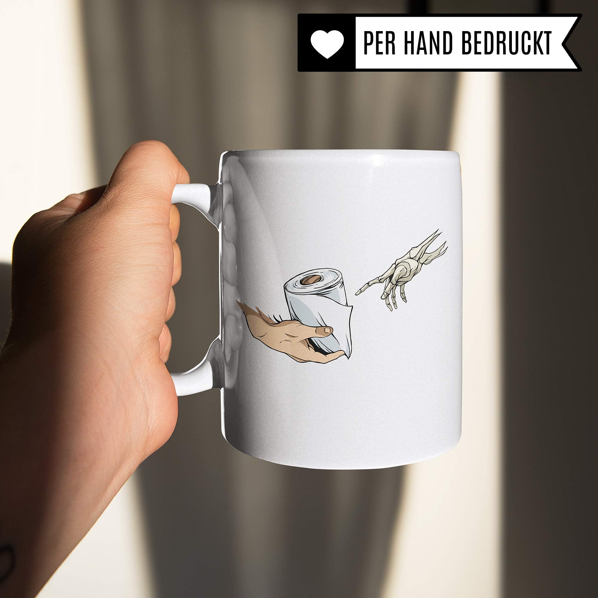 Pagma Druck Klopapier Krise Tasse Quarantäne Witz Geschenk Geburtstag Hamsterkäufe Geschenkidee Hamsterkauf Ironie Sarkasmus Kaffeetasse