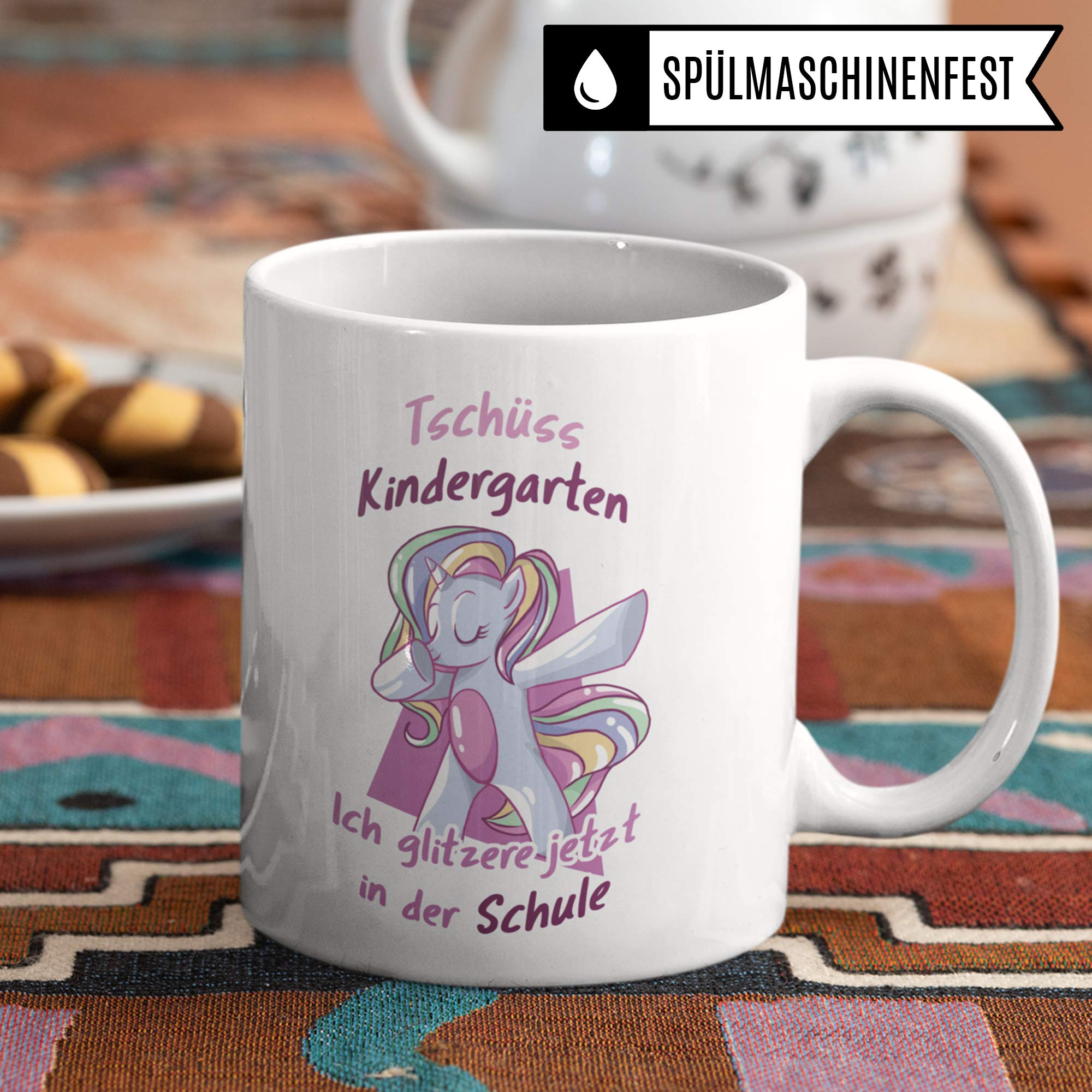 Pagma Druck Einschulung Tasse, Geschenke Schulanfang Mädchen, Schulbeginn Schulstart Grundschule Teetasse, Schulkind Becher Einschulung Geschenk, Geschenkidee für Erstklässler Schultüte Inhalt