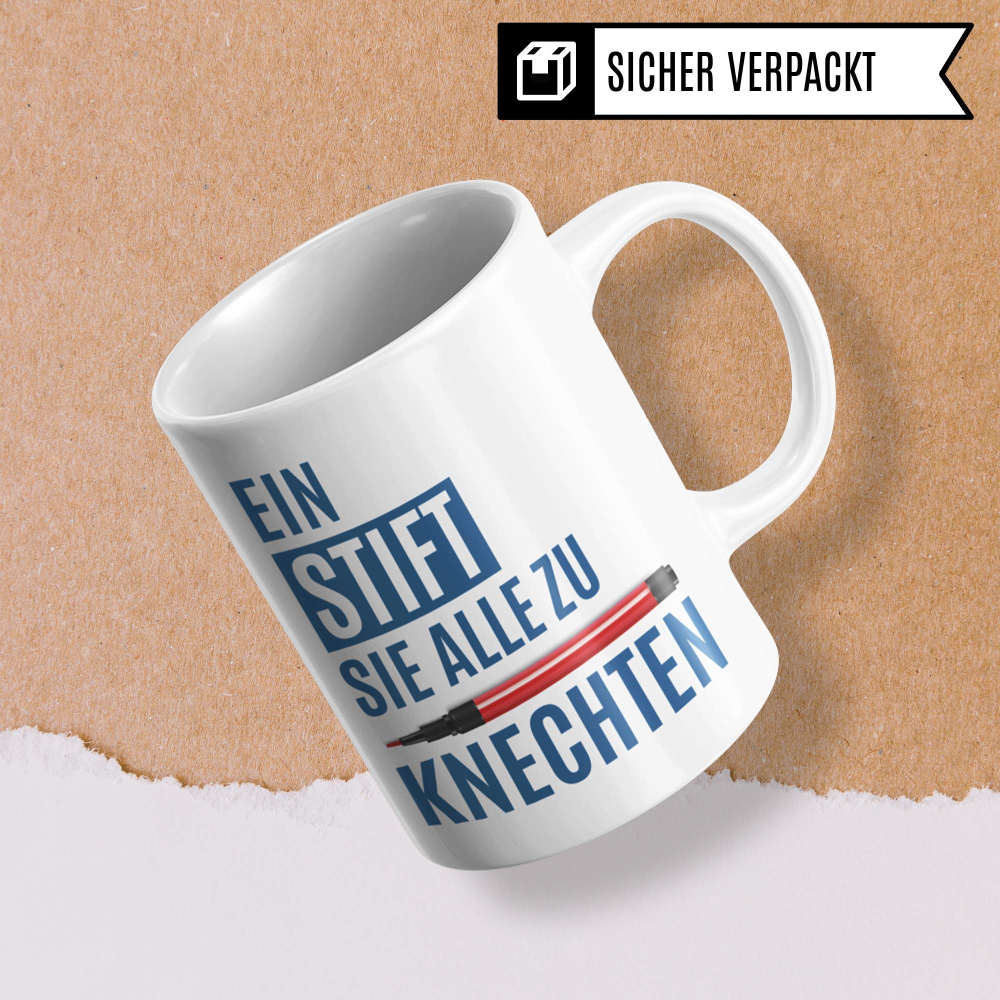 Pagma Druck Lehrer Tasse lustig, Geschenke für Lehrer Becher, EIN Stift Sie alle zu knechten Witz Kaffeetasse, Lehrer Tasse Abschied, Deutschlehrer Englischlehrer Mathelehrer Schule