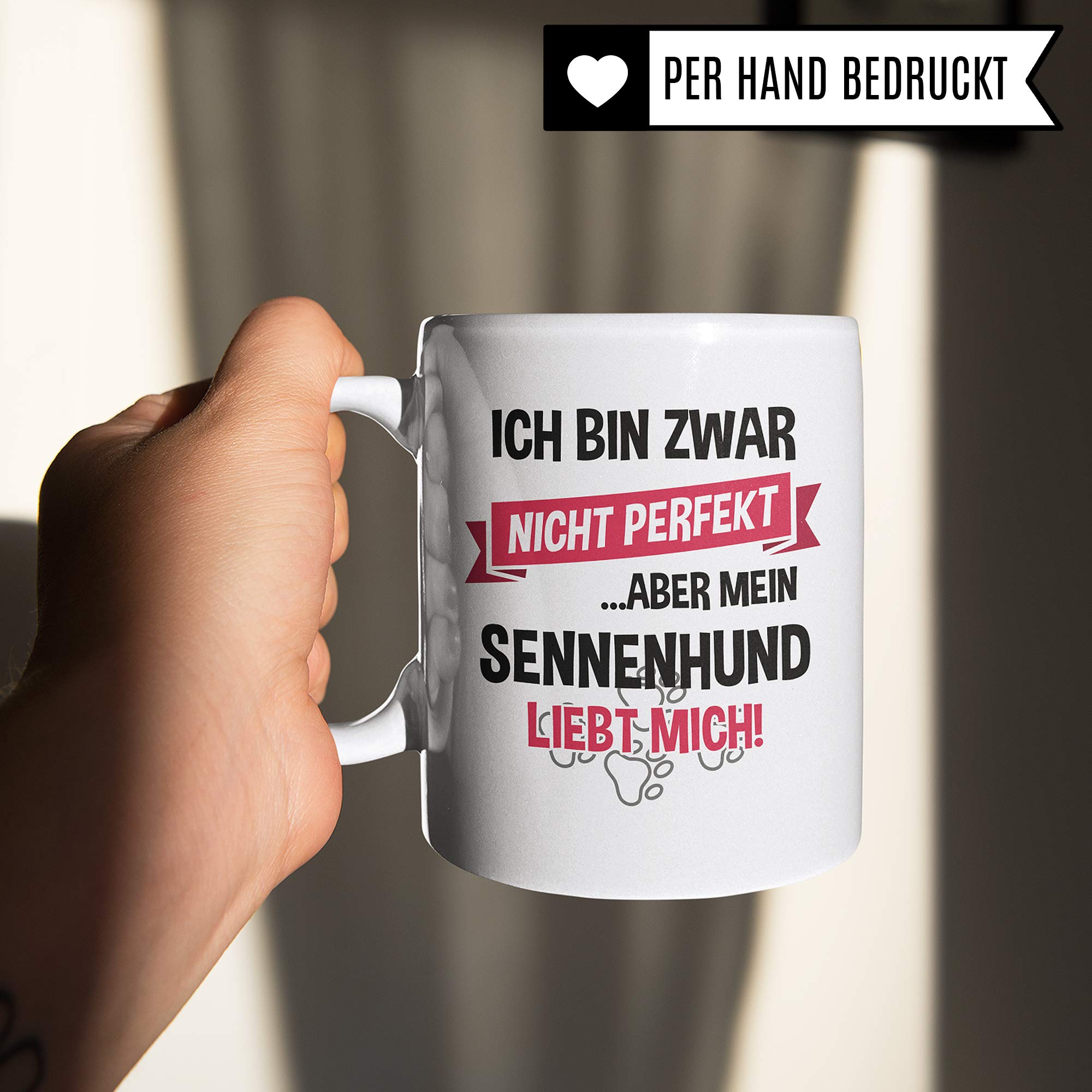 Pagma Druck Tasse Sennenhund Geschenk Schweizer Entlebucher Berner Sennenhund Hunde Spruch Becher Geschenkidee Kaffeetasse Kaffeebecher