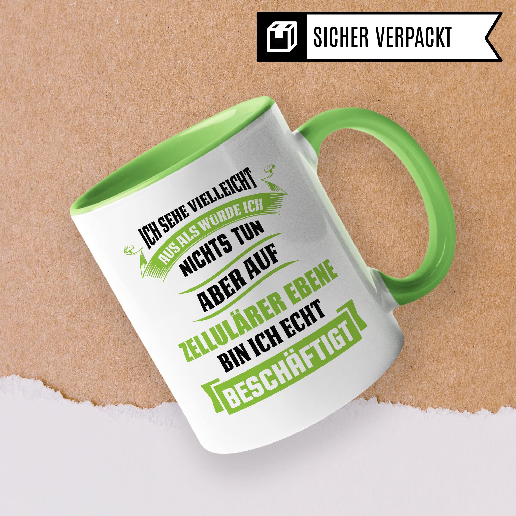 Biologie Tasse Geschenkidee Kaffeetasse Humor Witz Geschenk für Biologielehrer Kaffeebecher Biologe Becher