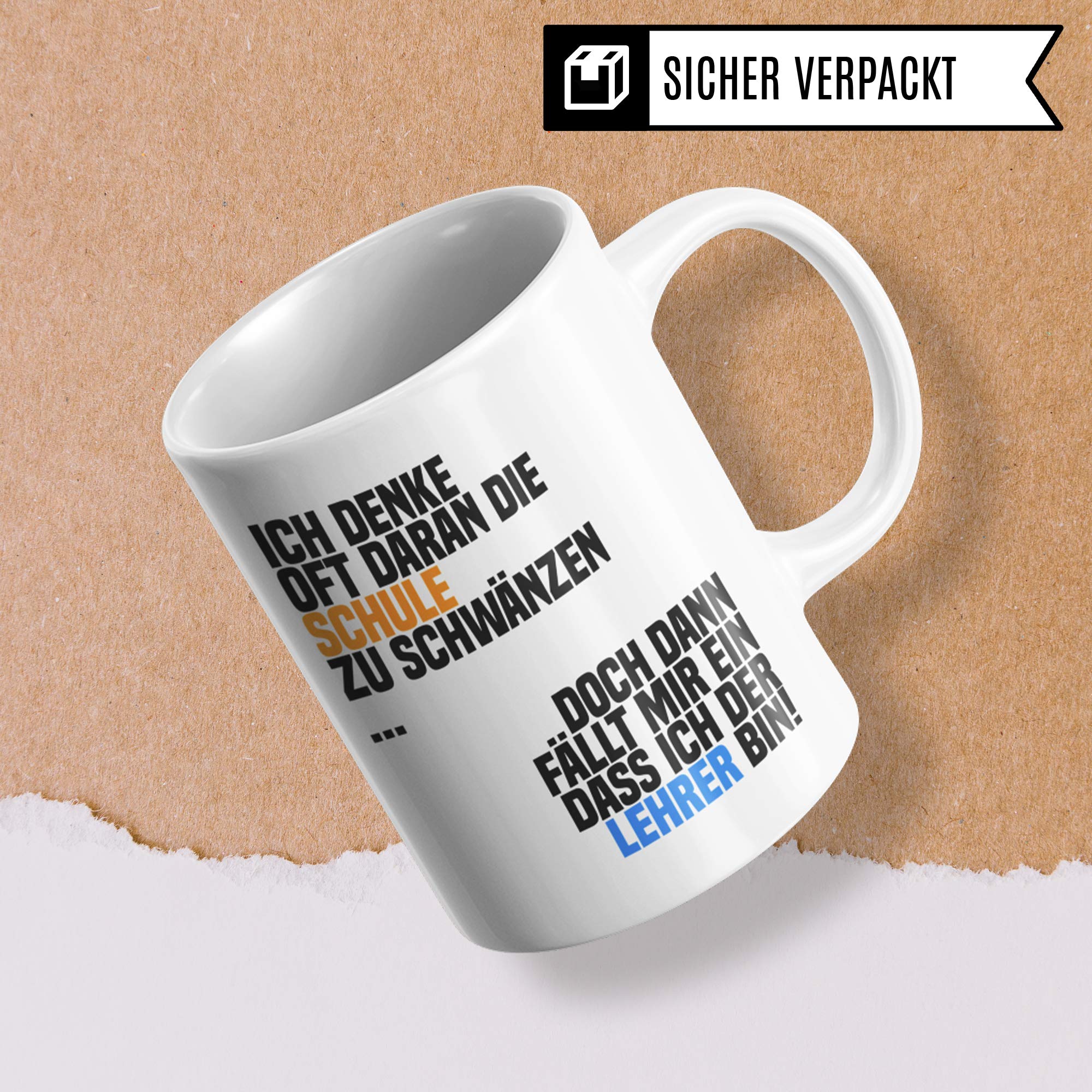 Pagma Druck Geschenk für Lehrer, Lehrer Tasse lustig, Kaffeetasse Lehramt Studium, Grundschullehrer Realschullehrer Gymnasiallehrer Mittelschullehrer Geschenk Spruch, Lehrer Tasse Abschied Abschluss