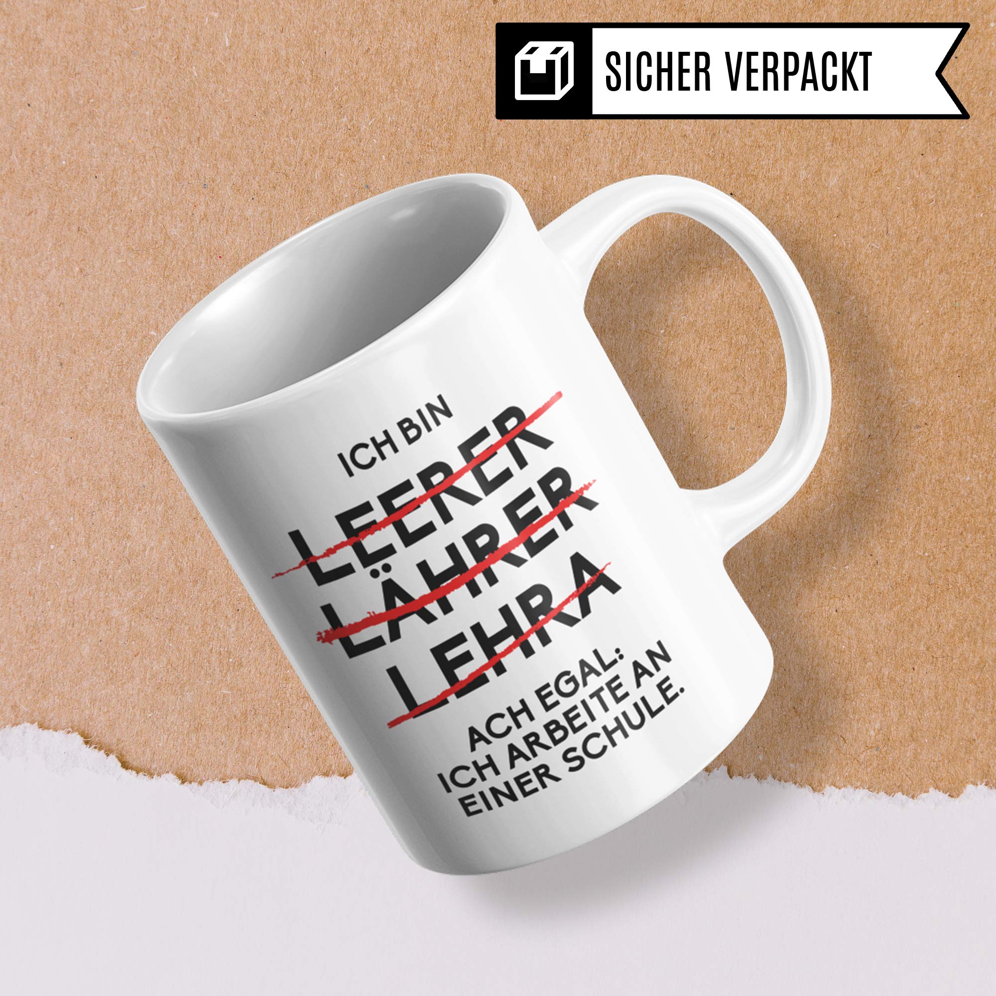 Pagma Druck Lehrer Tasse, Geschenk für Lehrer, Lehrerin Kaffeetasse Geschenkidee, Lehrer Geschenk Abschluss Abschied, Kaffeebecher Lehrerin Schule Unterricht Grundschule Gymnasium Realschule Witz