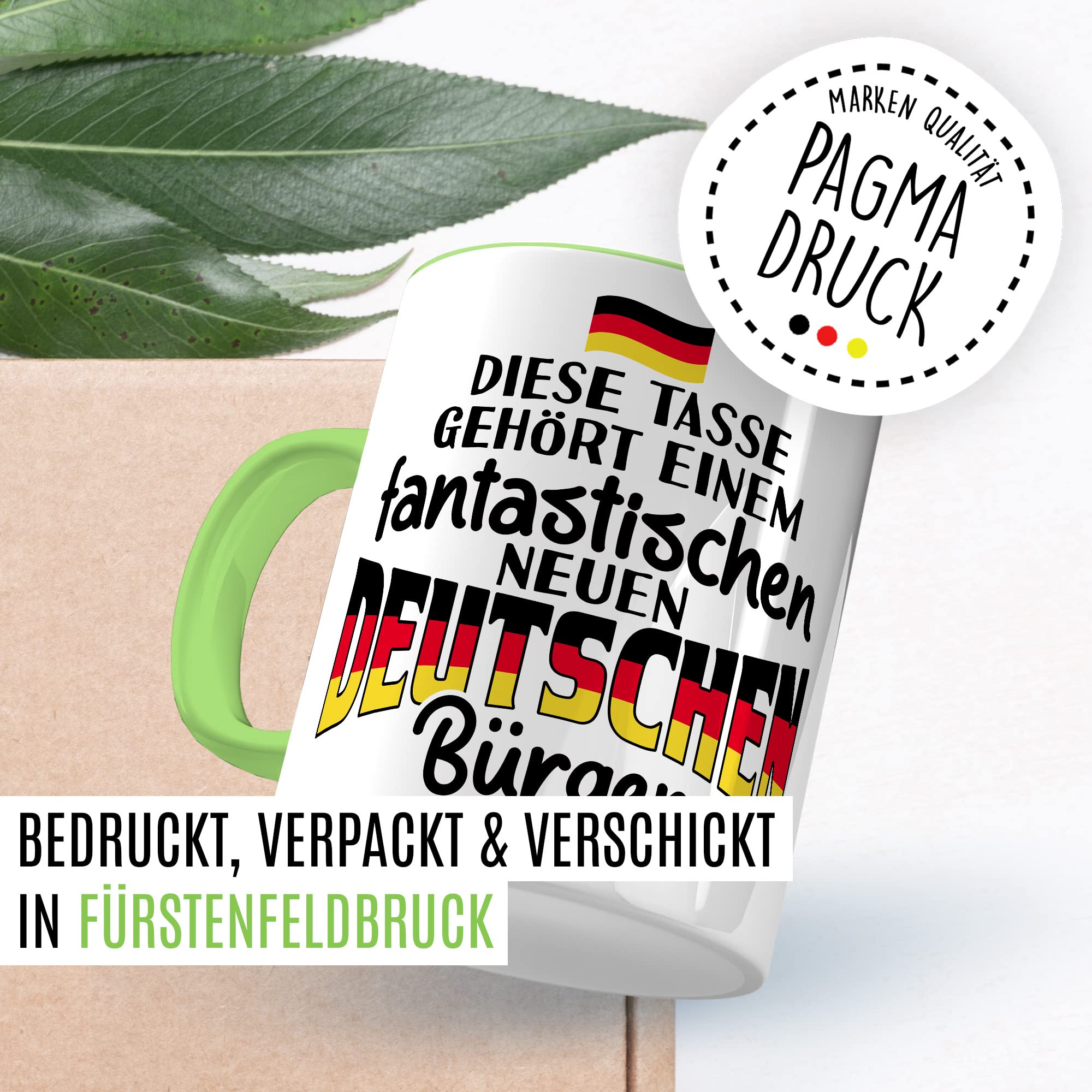 Einbürgerung Tasse Geschenk, Diese Tasse gehört einem fantastischen neuen Bürger Geschenkidee Kaffeetasse mit Spruch herzlich Kaffee-Becher Neu Deutschland Einwanderung Willkommensgeschenk