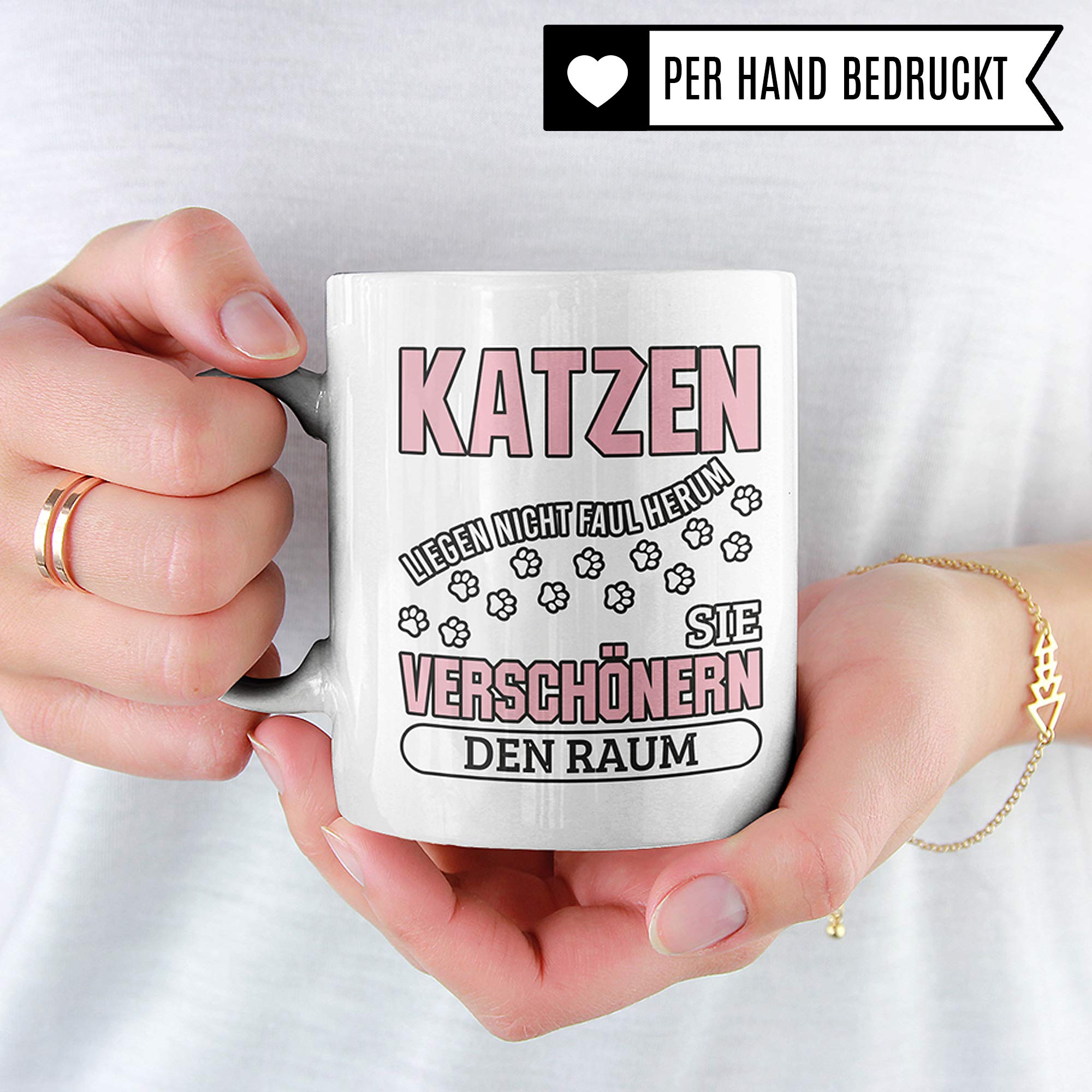 Pagma Druck Katzen Tasse Geschenk, Becher mit Katzenmotiv lustig, Geschenkidee für Katzenliebhaber, Kaffeetasse für Katzenliebhaber & Katzenmama Kaffeebecher