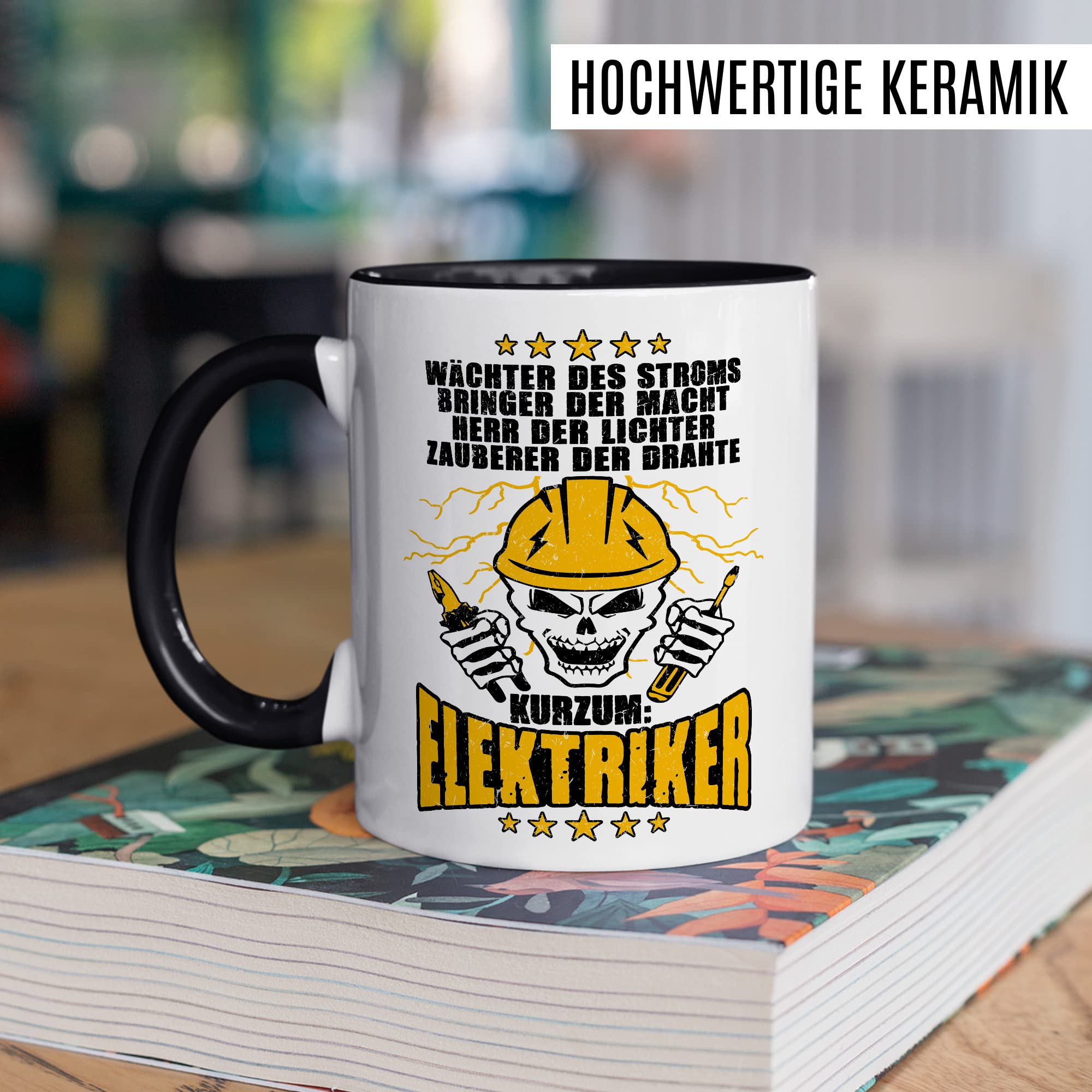 Elektriker Tasse Elektronik Geschenkidee Installateur Kaffeetasse Geschenk für Elektrotechniker Kaffeebecher Drahtzieher Becher