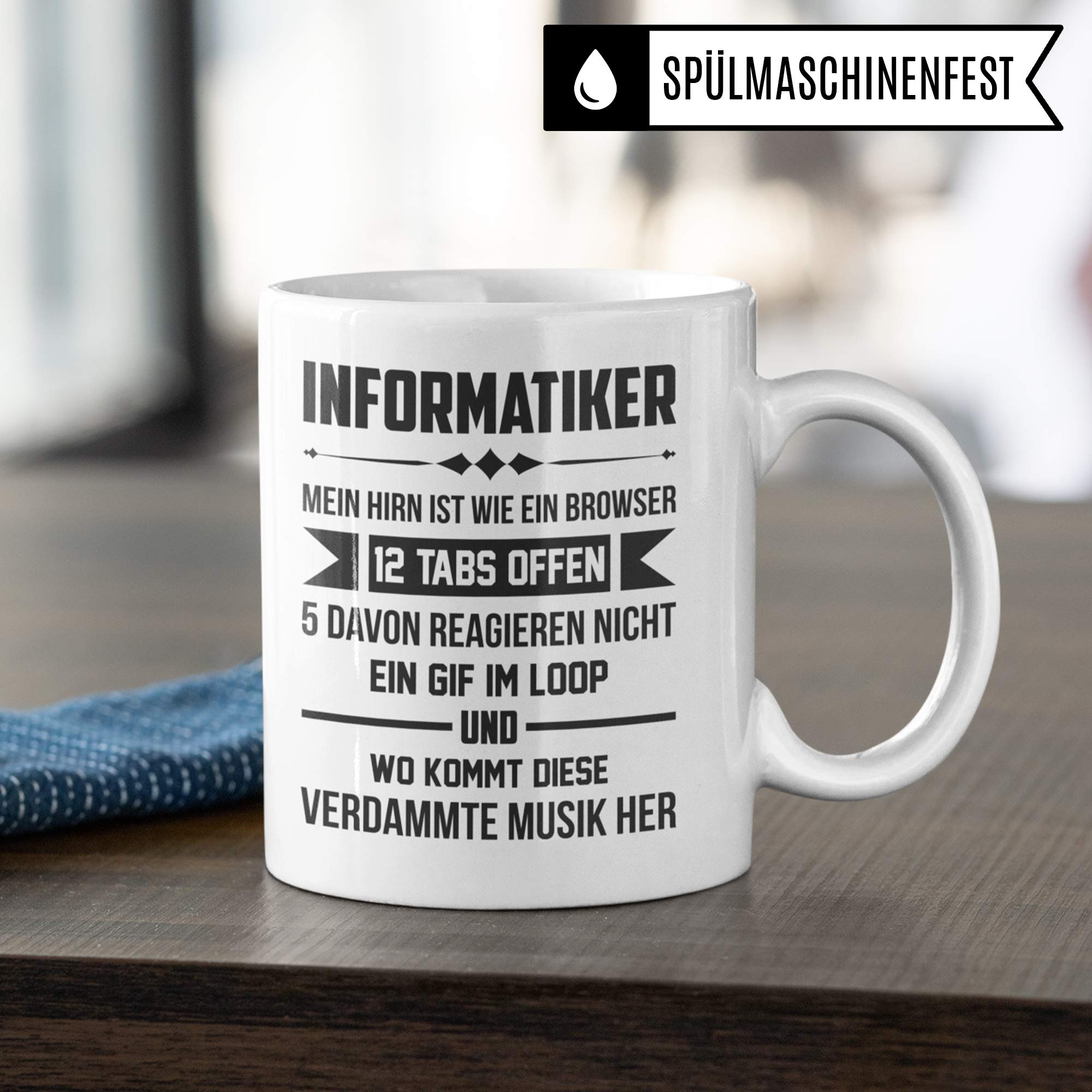 Pagma Druck Tasse Informatiker - Informatik Kaffeebecher Geschenk Spruch - Programmierer Entwickler Becher Developer IT Geschenkidee