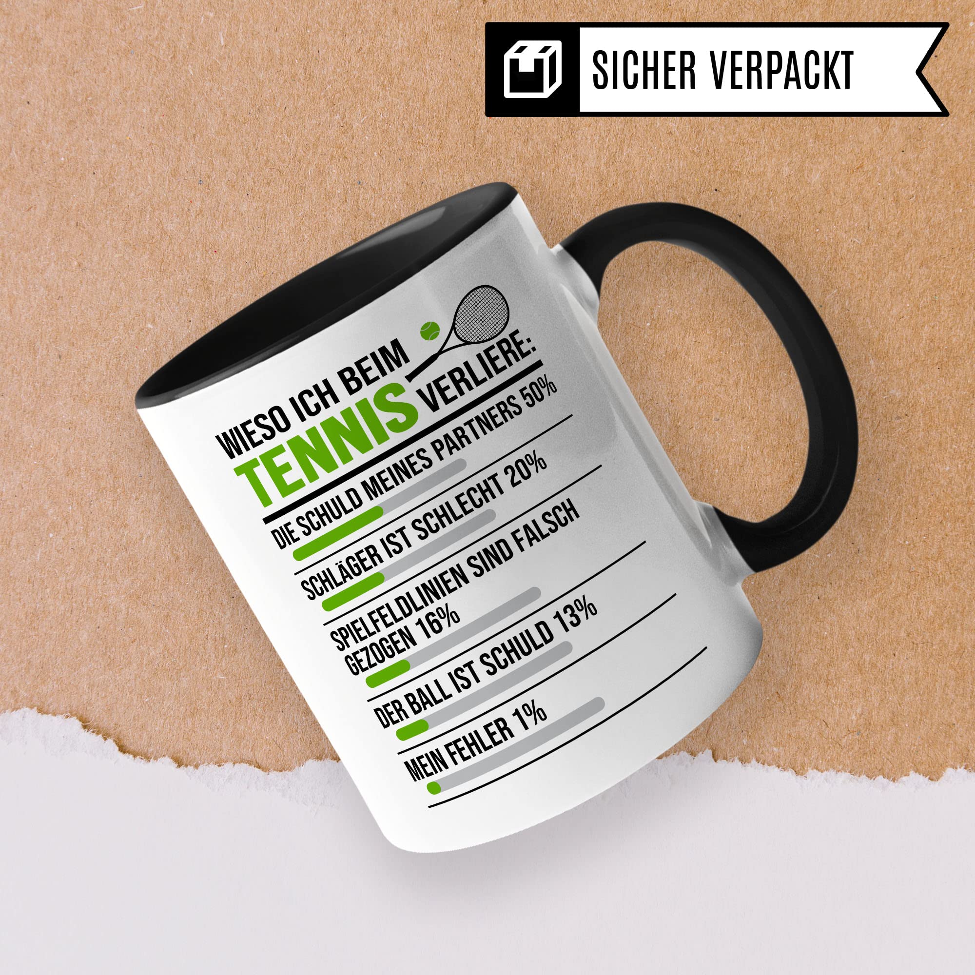 Tennis Tasse, Wieso Ich beim Tennis verliere Tennis-Spruch, Geschenk Tennisspieler Tennis-Spielerin, Tennisprofi Tennisliebhaber, Geschenkidee Kaffeetasse Kollegen Spielpartner