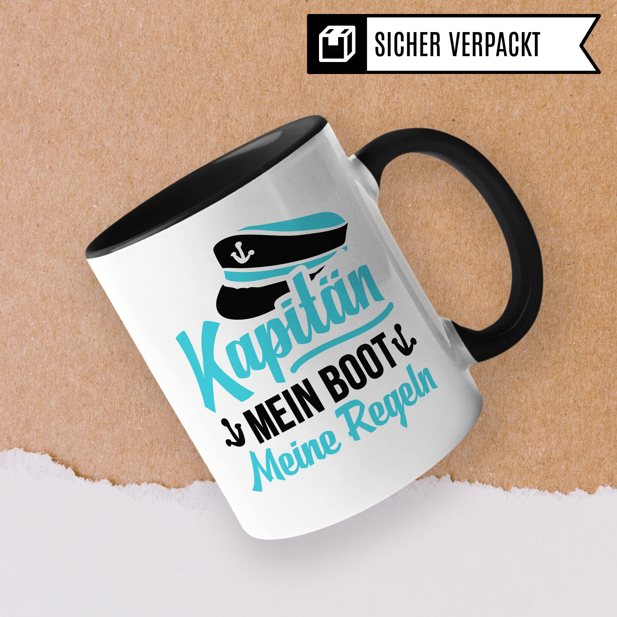 Kapitän Tasse Geschenkidee Kaffeetasse Humor Witz Geschenk für Captain Kaffeebecher Schiffsführer Becher