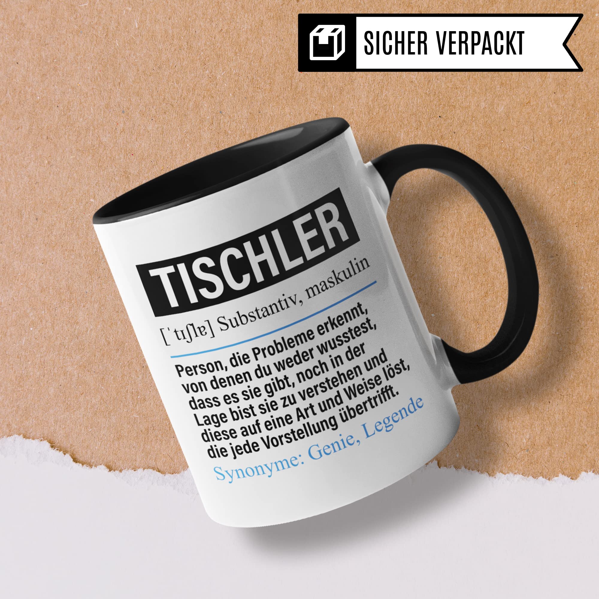 Tasse Tischler lustig, Tischler Geschenk Beruf, Spruch Kaffeebecher Tischlerei Geschenkidee, Beruf Tischlermeister Kaffee-Tasse Teetasse Becher