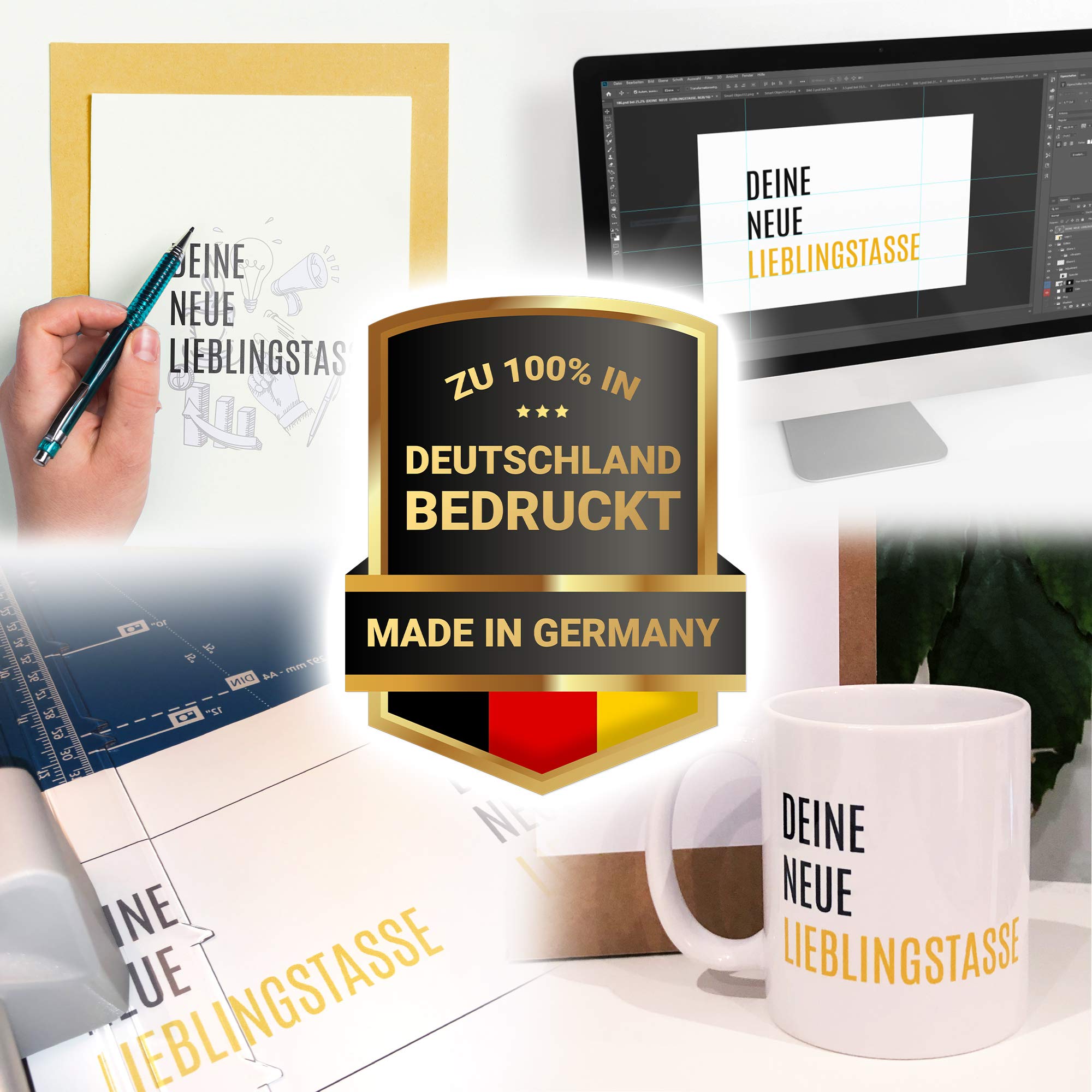 Tasse mit Spruch lustig Du denkst Ich bin klein, lieb und nett? BÖÖÖSER FEHLER! kleine Frau lustiger Spruch Geschenk Kollegin Freundin Frau Kaffee-Becher