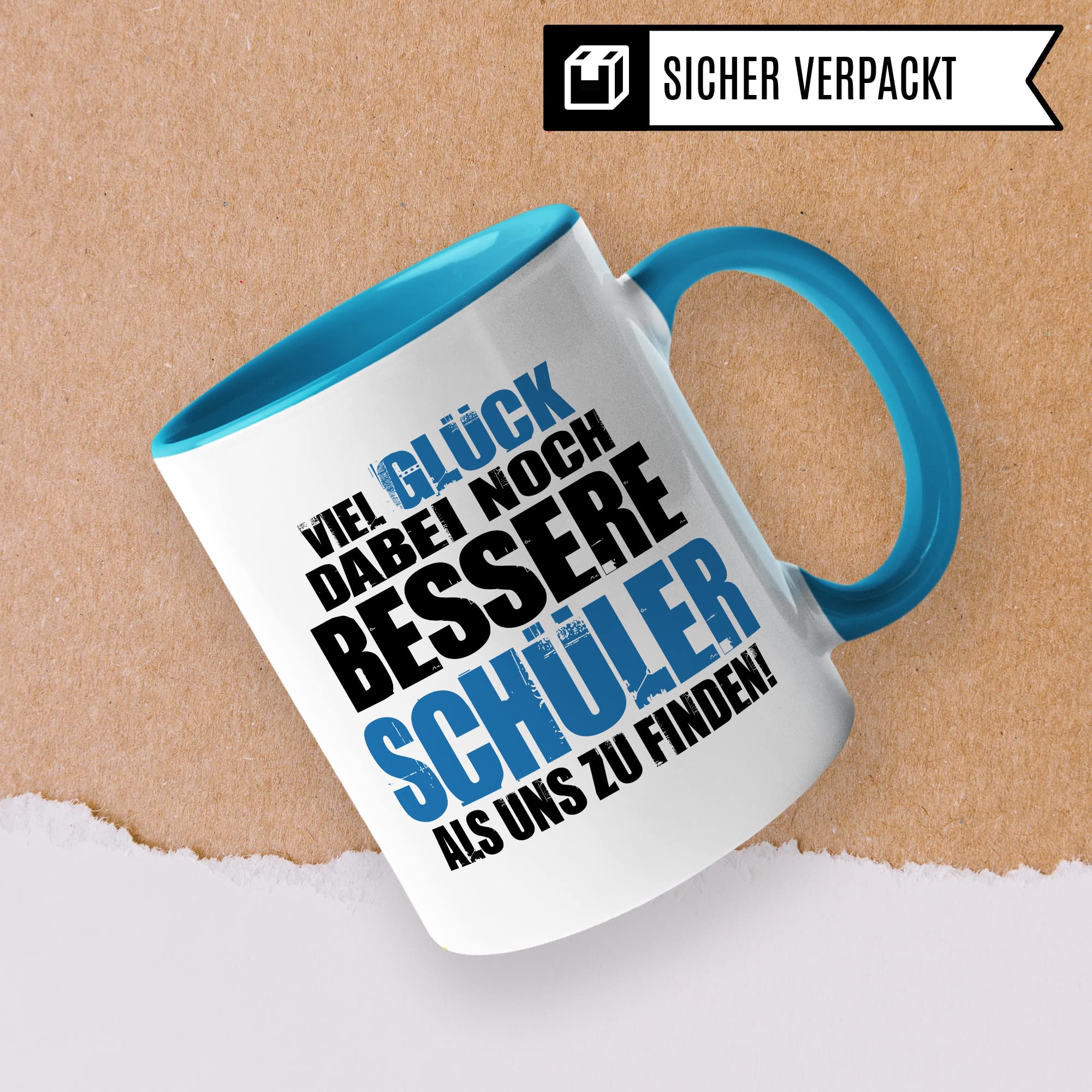 Lustige Lehrer Tasse mit Spruch Geschenk Lehrerin Kaffee-Tasse Kaffee-Becher Lehrer Geschenkidee Grundschule Tasse Abschied Lehrerin Abschiedsgeschenk Lehrer Gymnasium