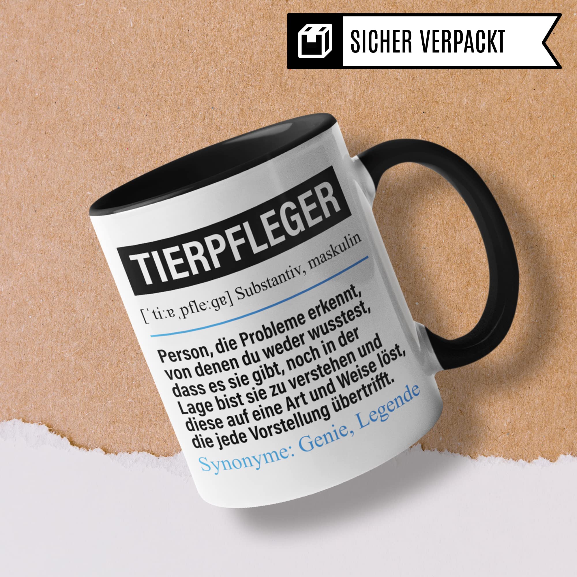 Tasse Tierpfleger lustig, Tierpfleger Geschenk Beruf, Spruch Kaffeebecher Tier Pfleger Geschenkidee, Beruf Tierpflege Kaffee-Tasse Teetasse Becher