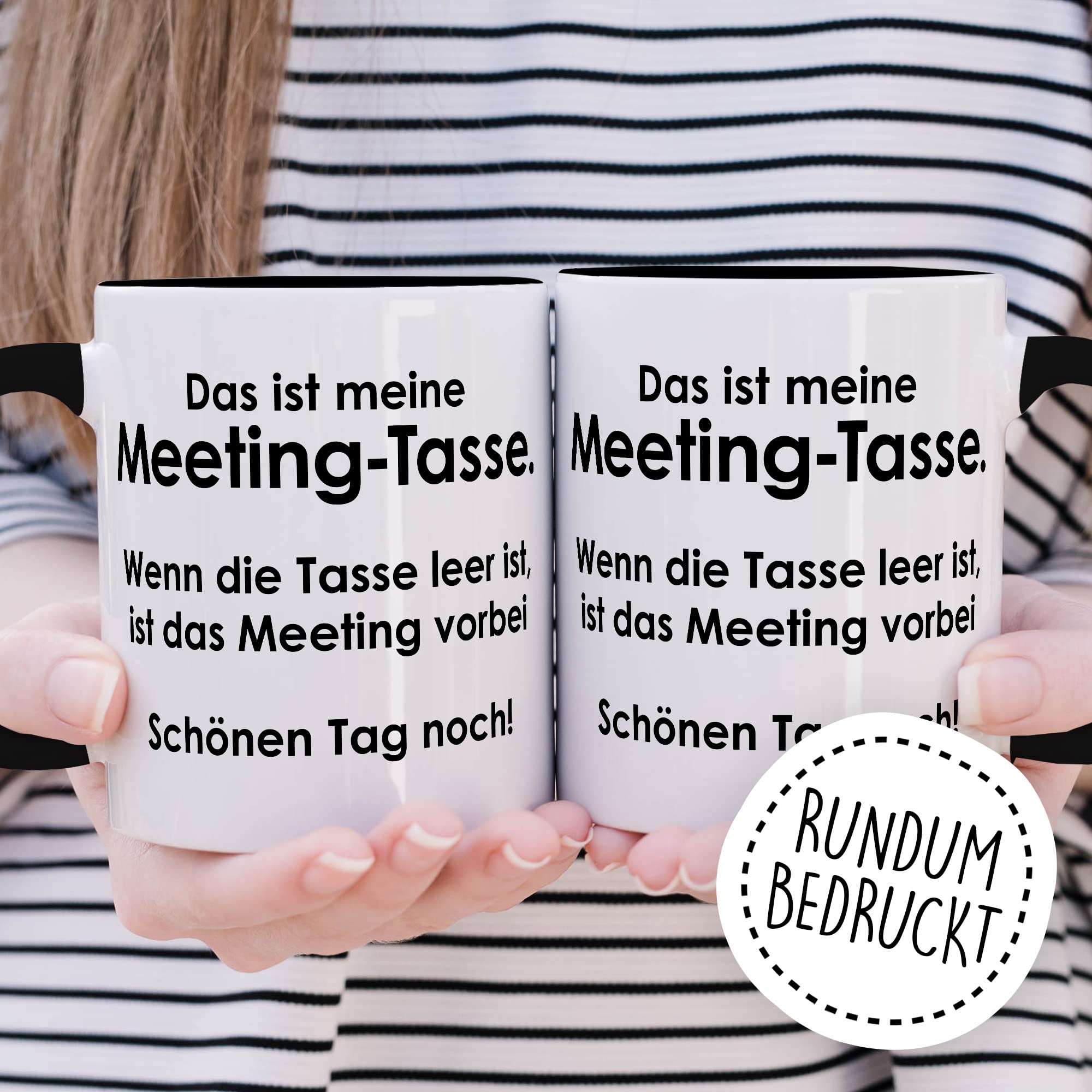 Tasse Meeting, Das ist meine Meeting-Tasse wenn die Tasse leer ist ist das Meeting vorbei Geschenk Geschenkidee Kaffeetasse Tasse mit Spruch lustig Kaffee-Becher Büro-Geschenk